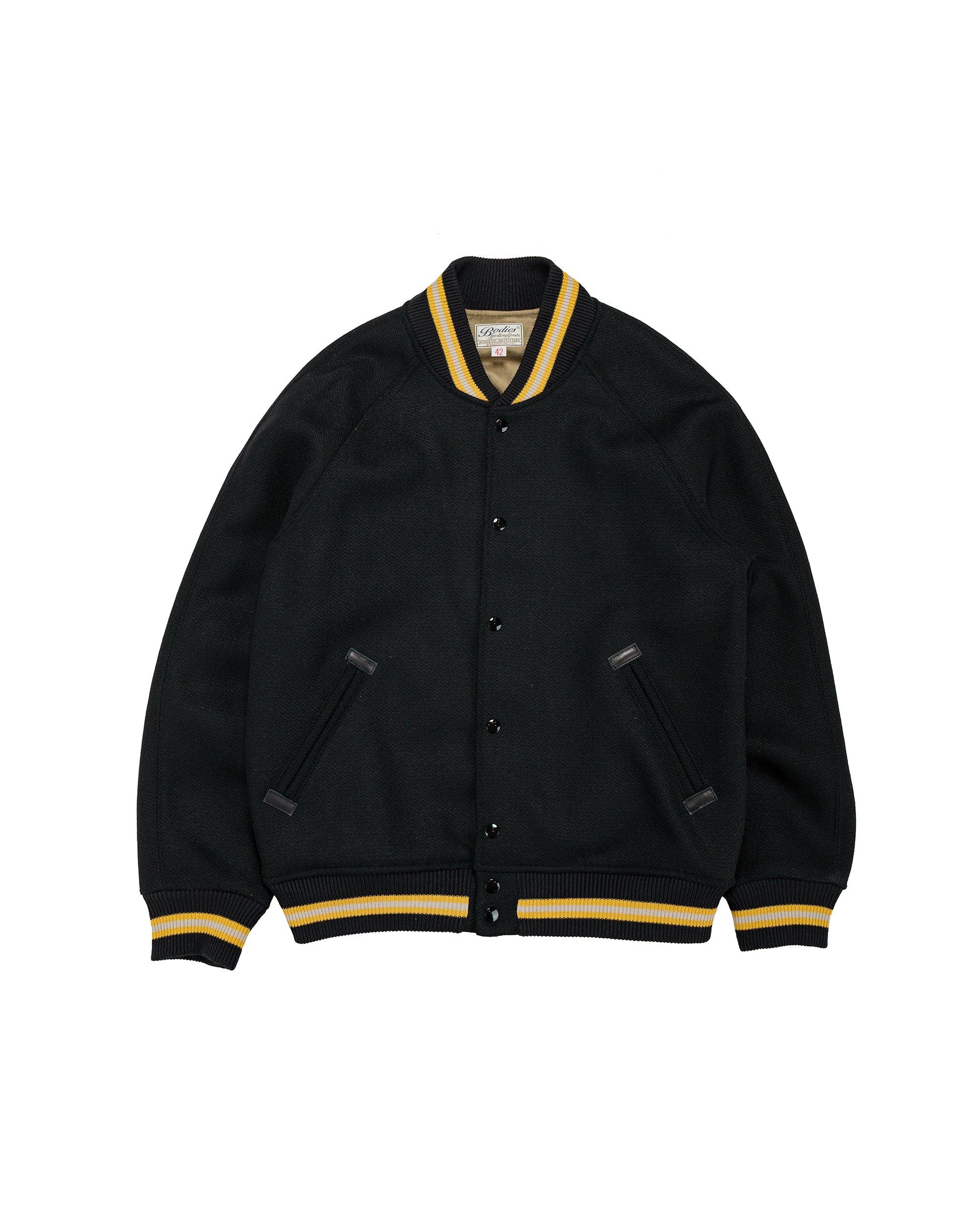 Lot. 2239 1950's Army Varsity Jacket Plain Black