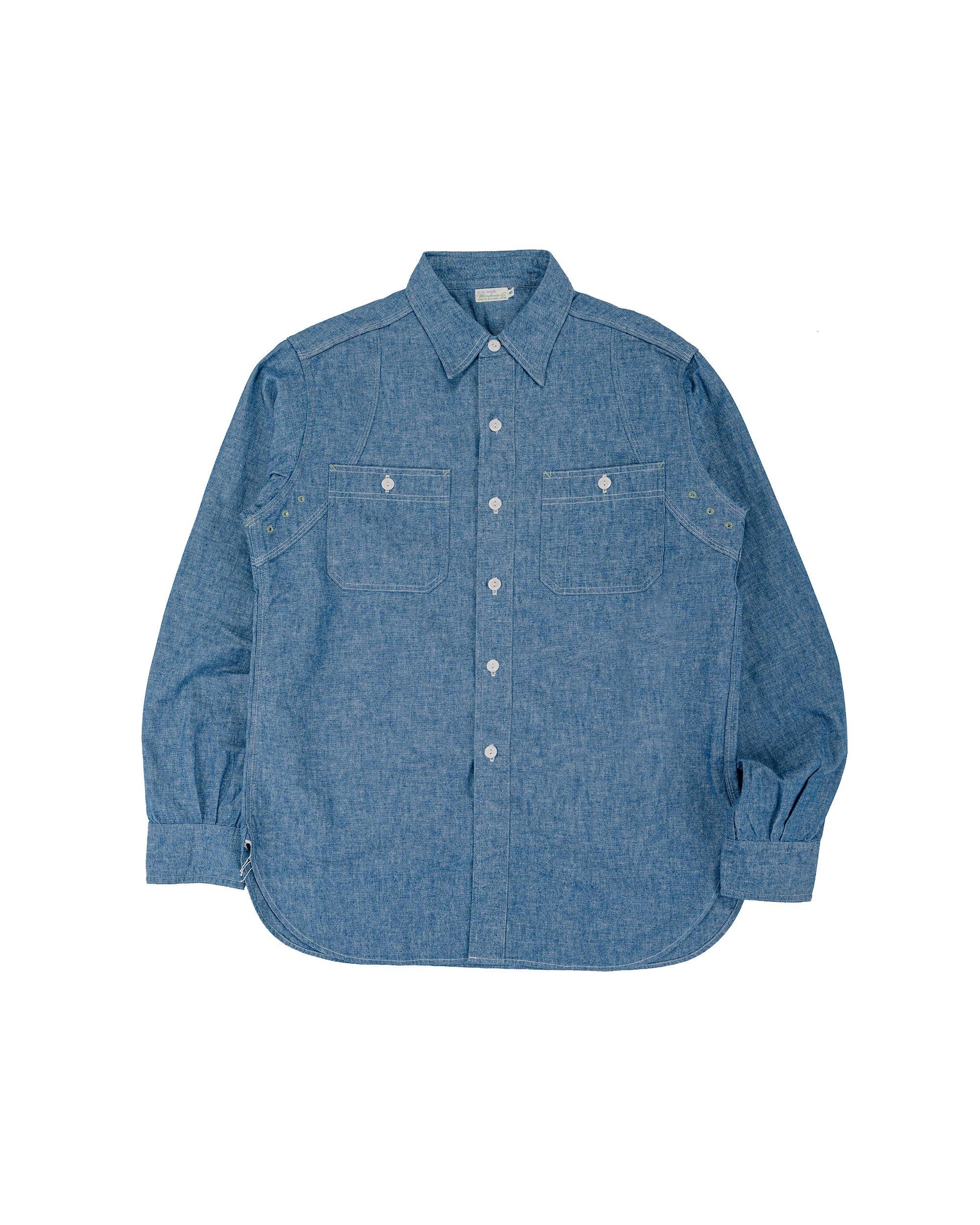 Lot. 3064 Ventilation Triple Stitch Chambray Shirt Sax
