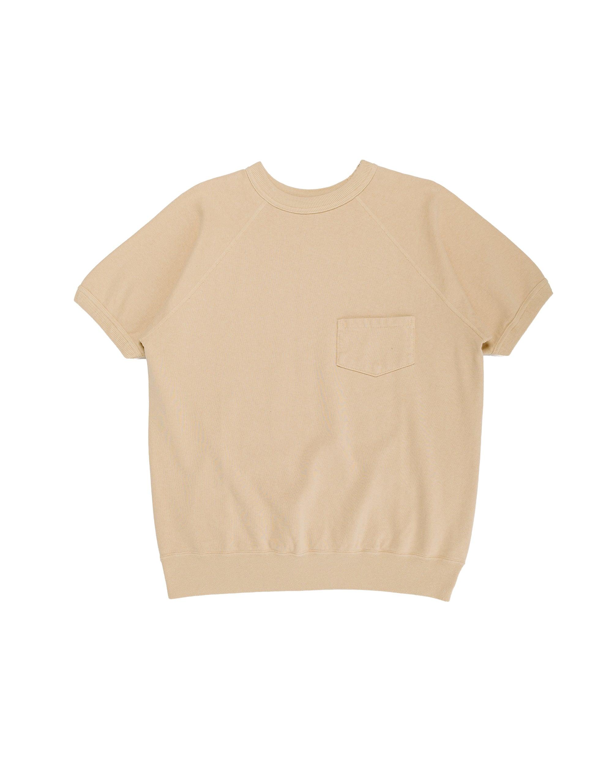 Lot. 4105 Short Sleeve SW With Pocket Plain Dark Beige