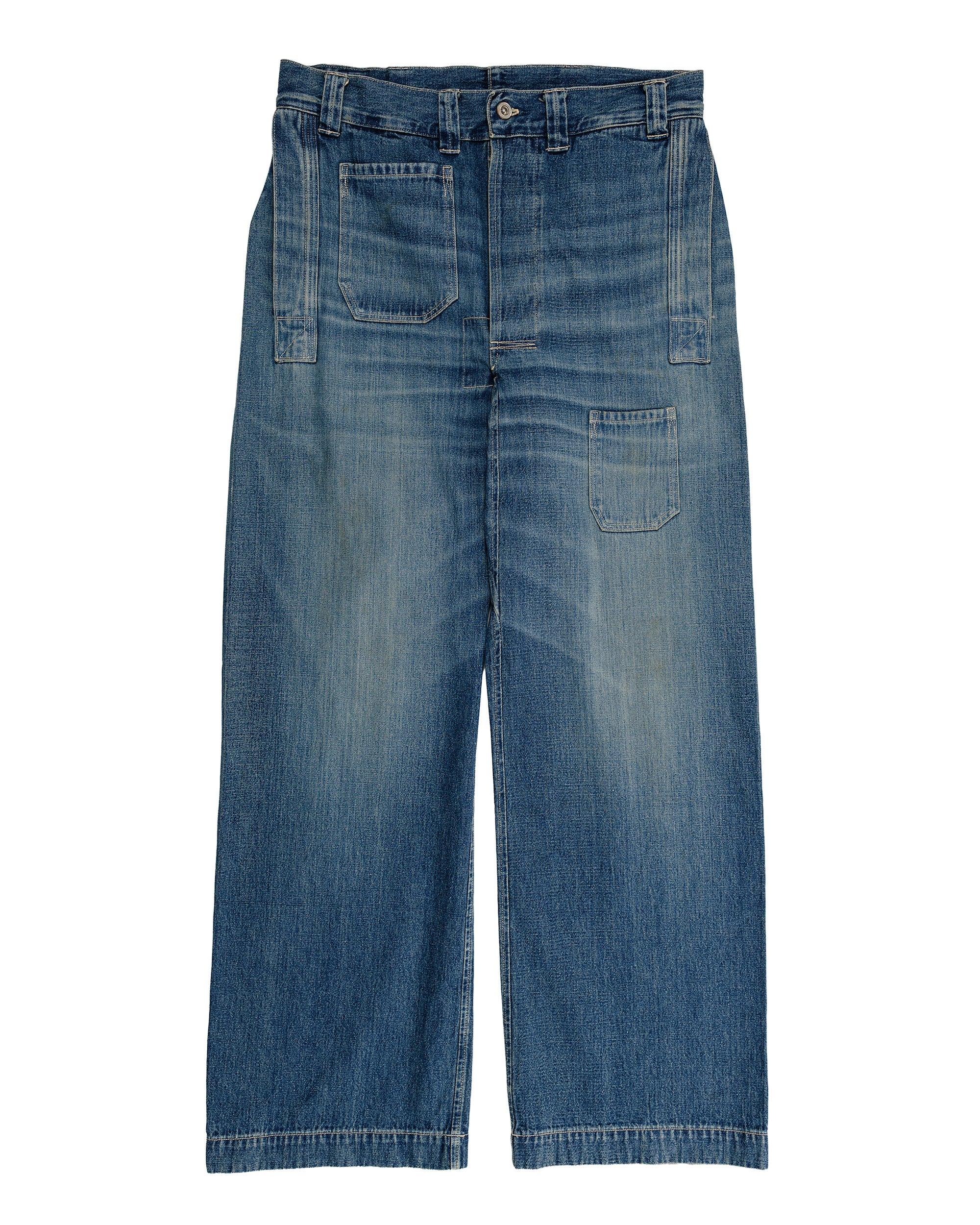 Lot. JG-01 1910s Netmaker's Trousers Indigo Denim Used Wash