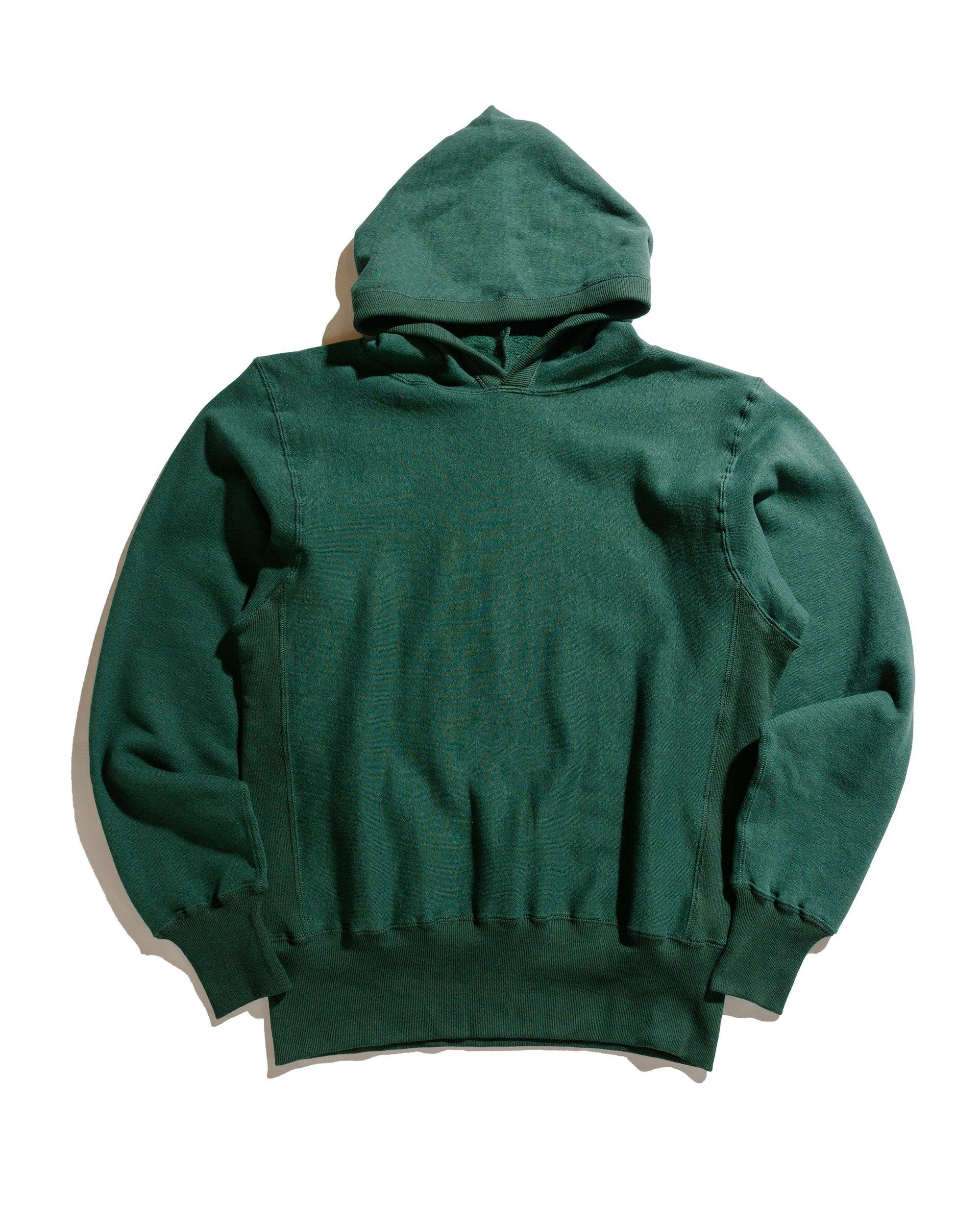 Lot. JG-CS17 Rib-Trimmed RW Hoodie No Print Dark Green