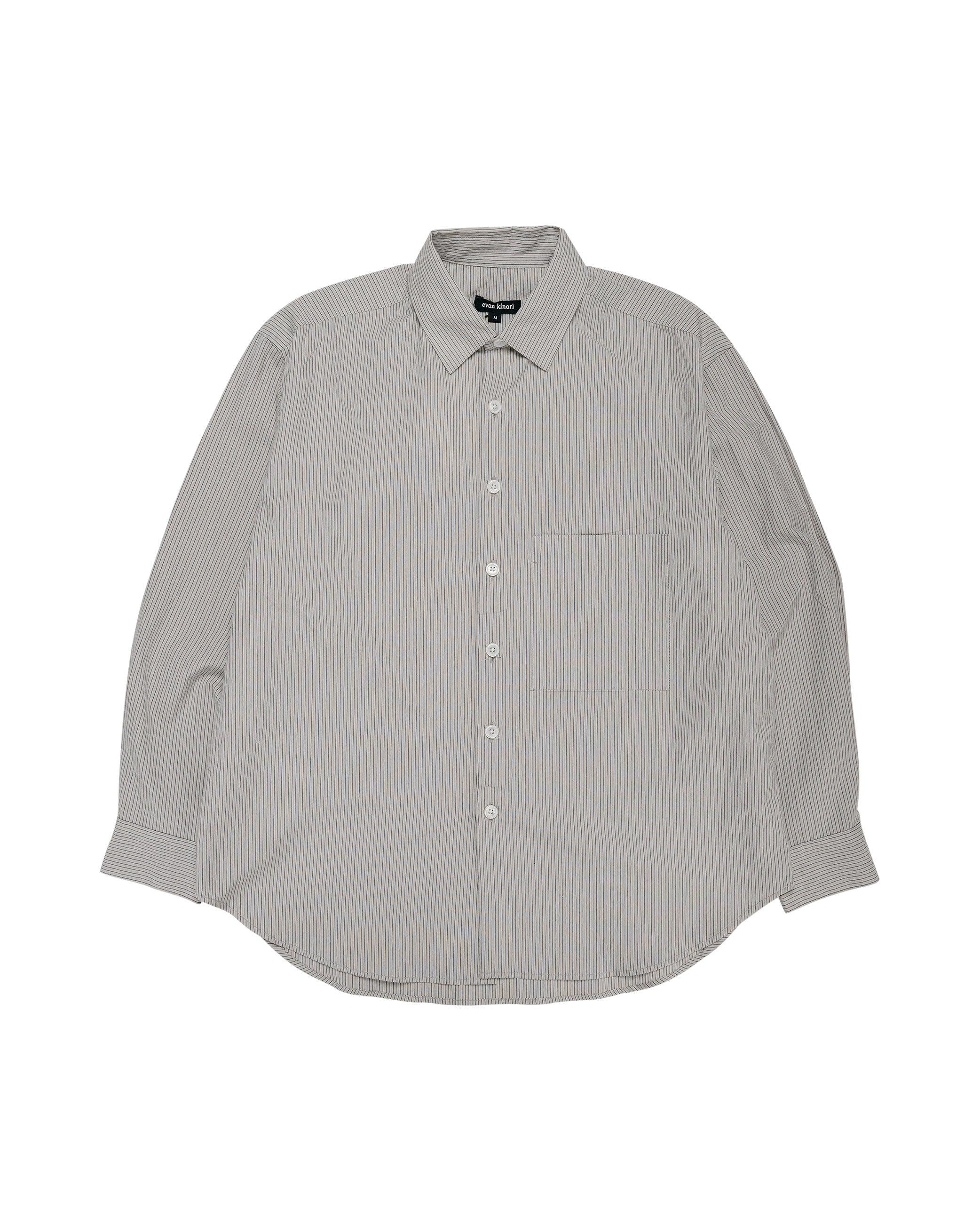 Big Shirt Two Organic Cotton Stripe Light Grey/Black