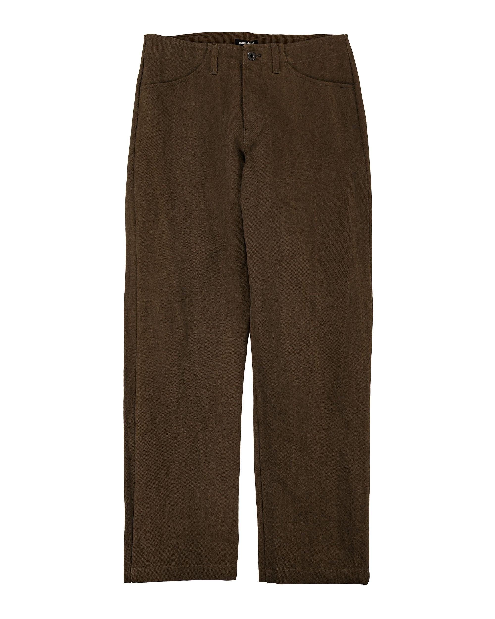 Four Pocket Pant Cotton/Washi Canvas Dark Olive Sumi Ink Dye