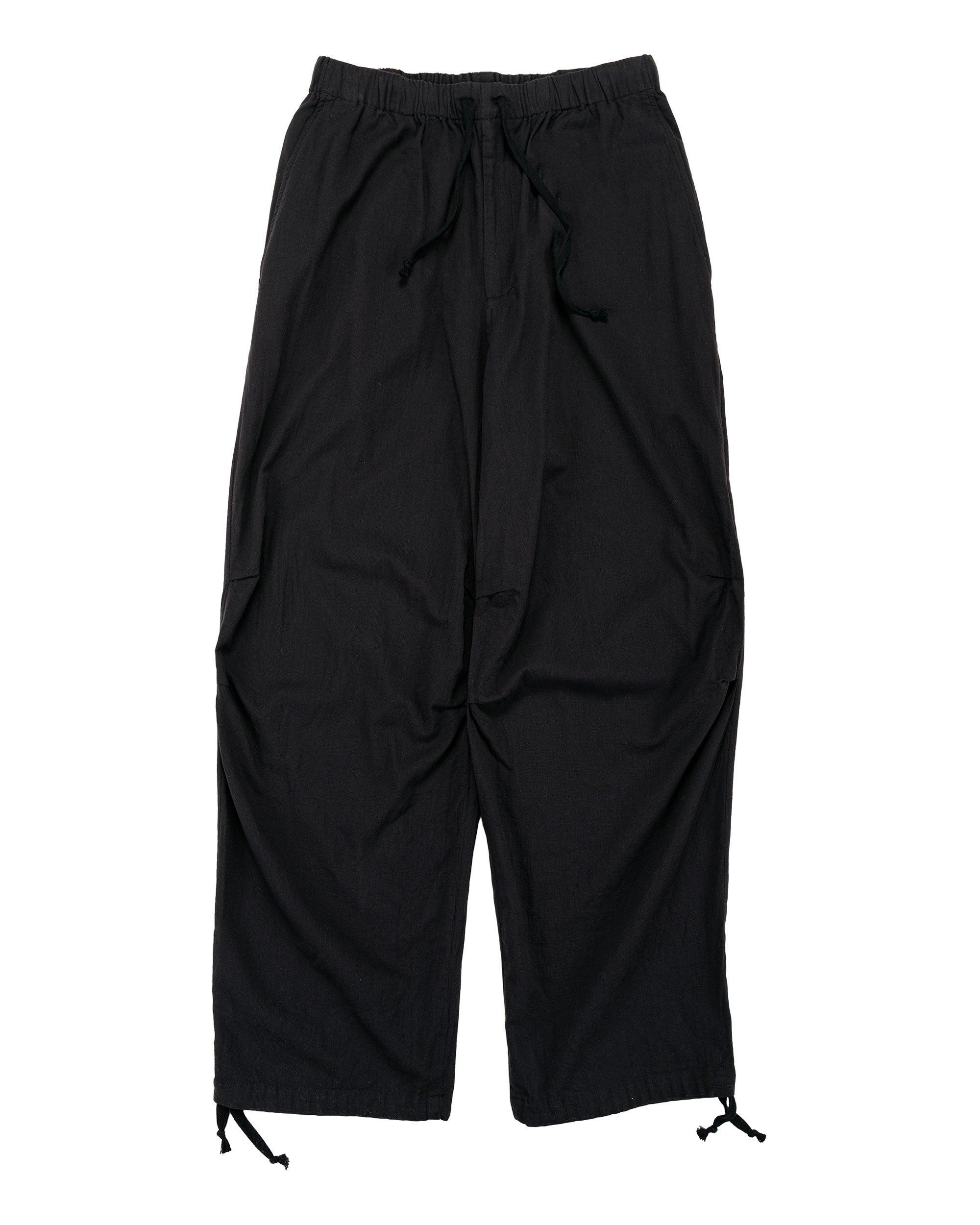 marka Knee Tuck Pants High Twisted Dobby Cloth Black