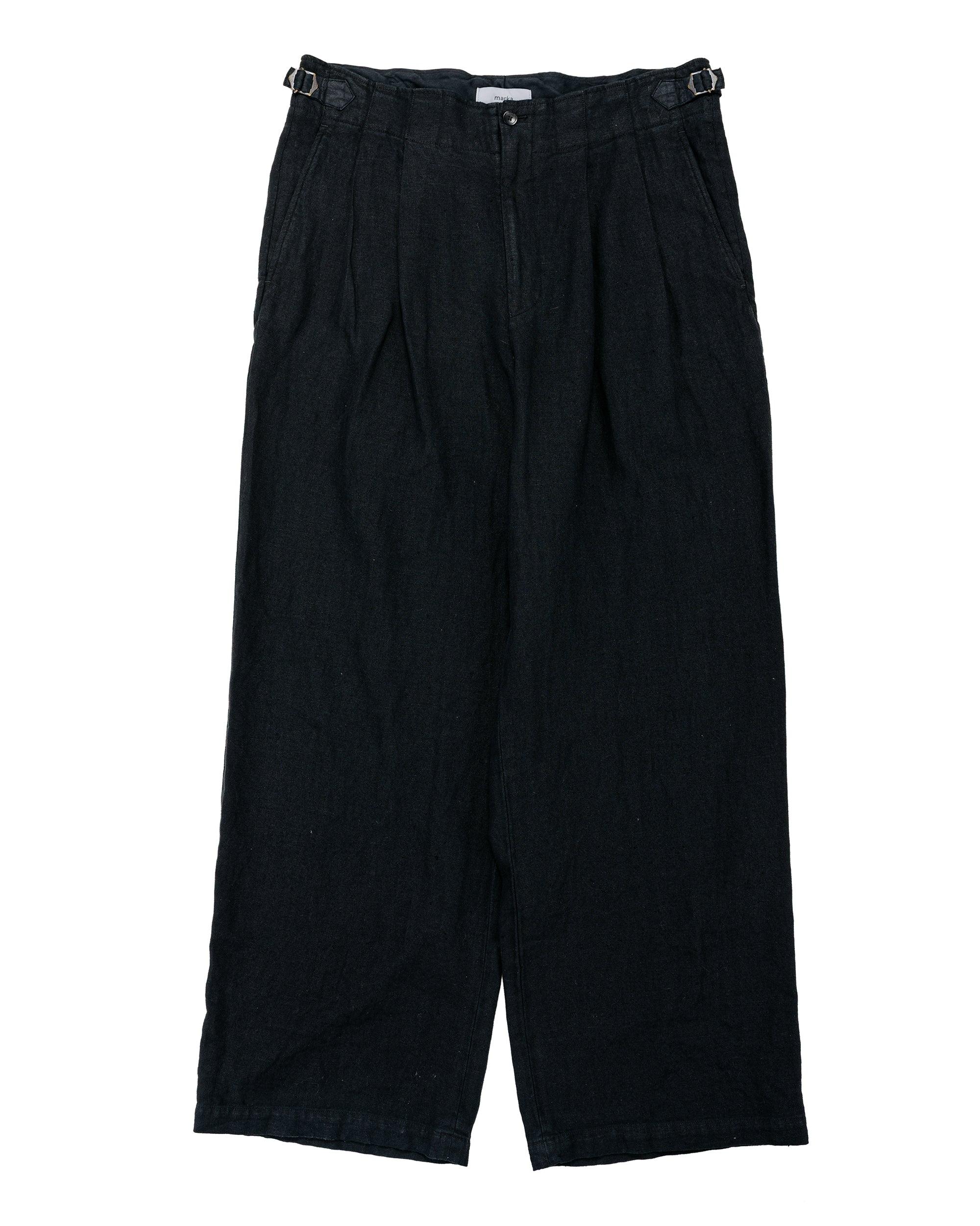 marka Military Trousers 18/-Linen Canvas Black