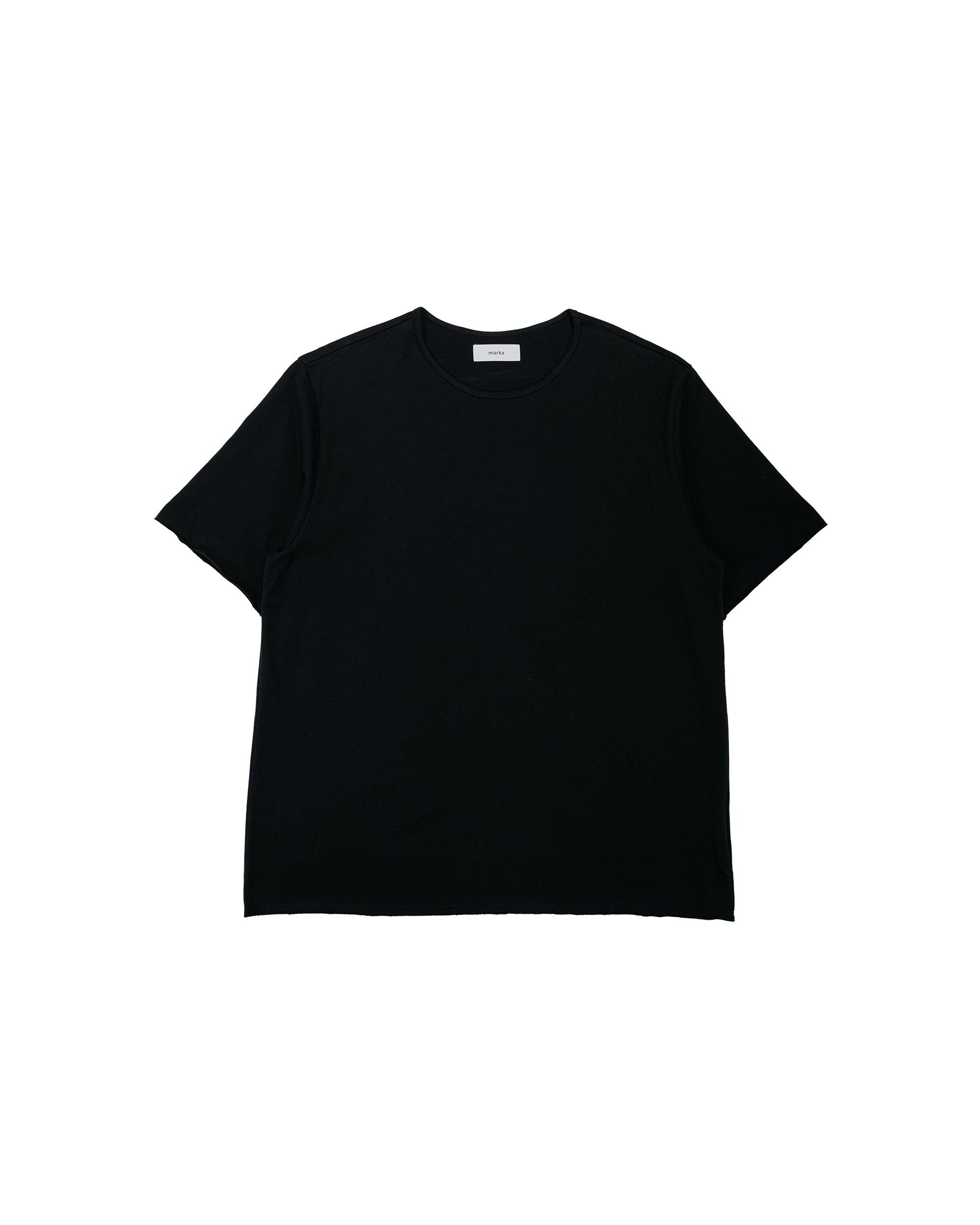marka Narrow Piping Tee 40/2 Organic Cotton Knit Black