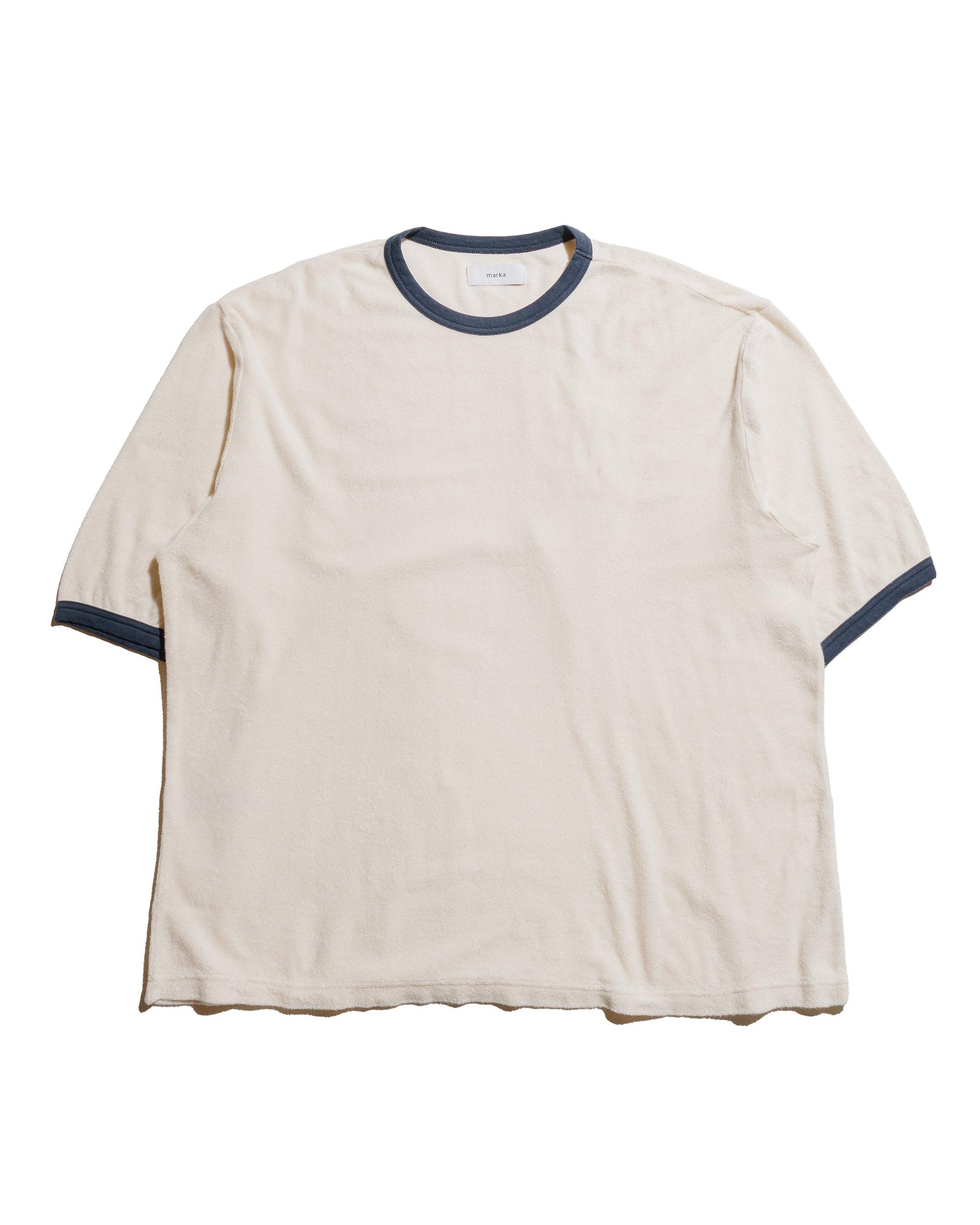 marka Ringer Pile Tee Organic Cotton Pile Ecru