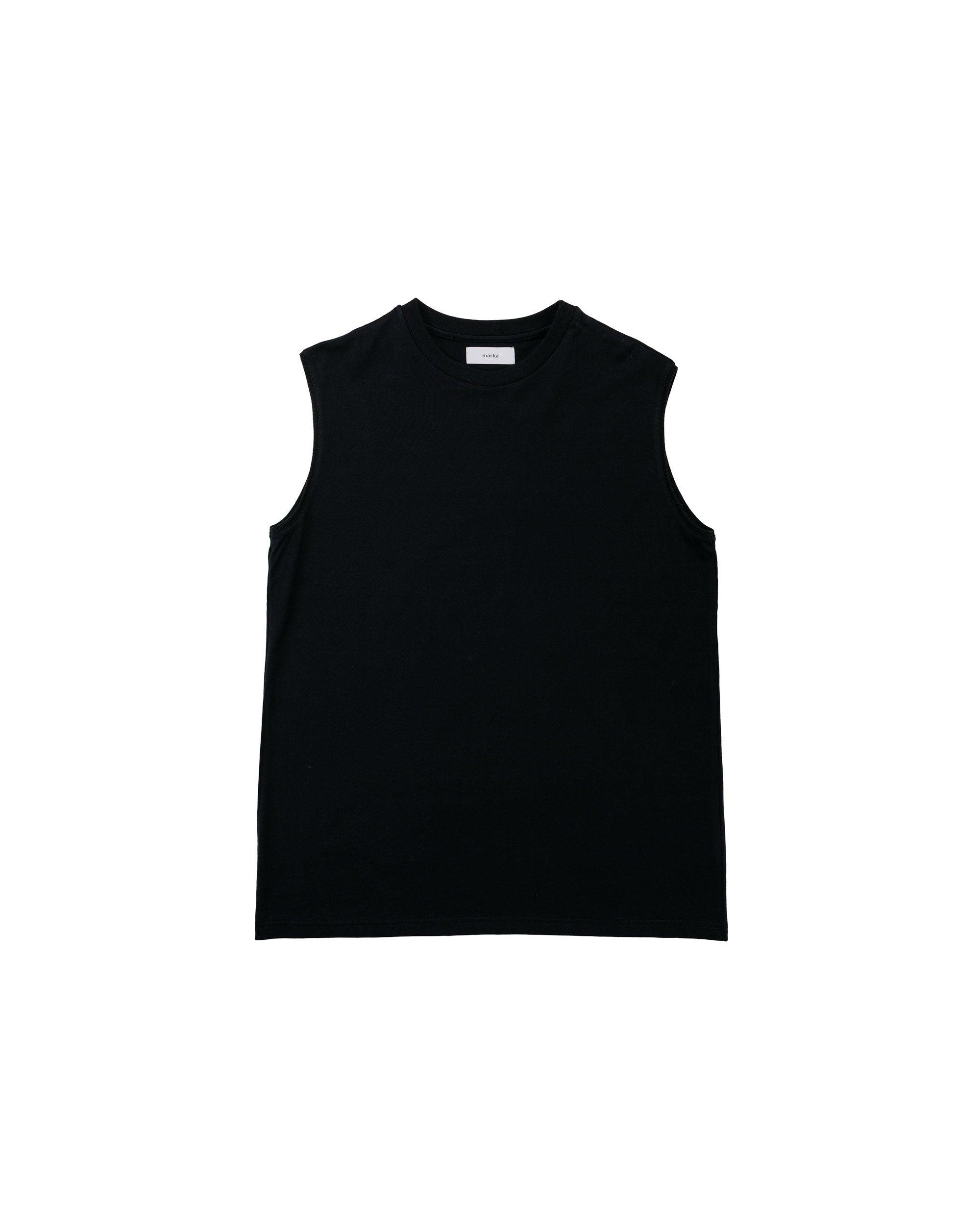 marka Sleeveless Tee 40/2 Organic Cotton Knit Black