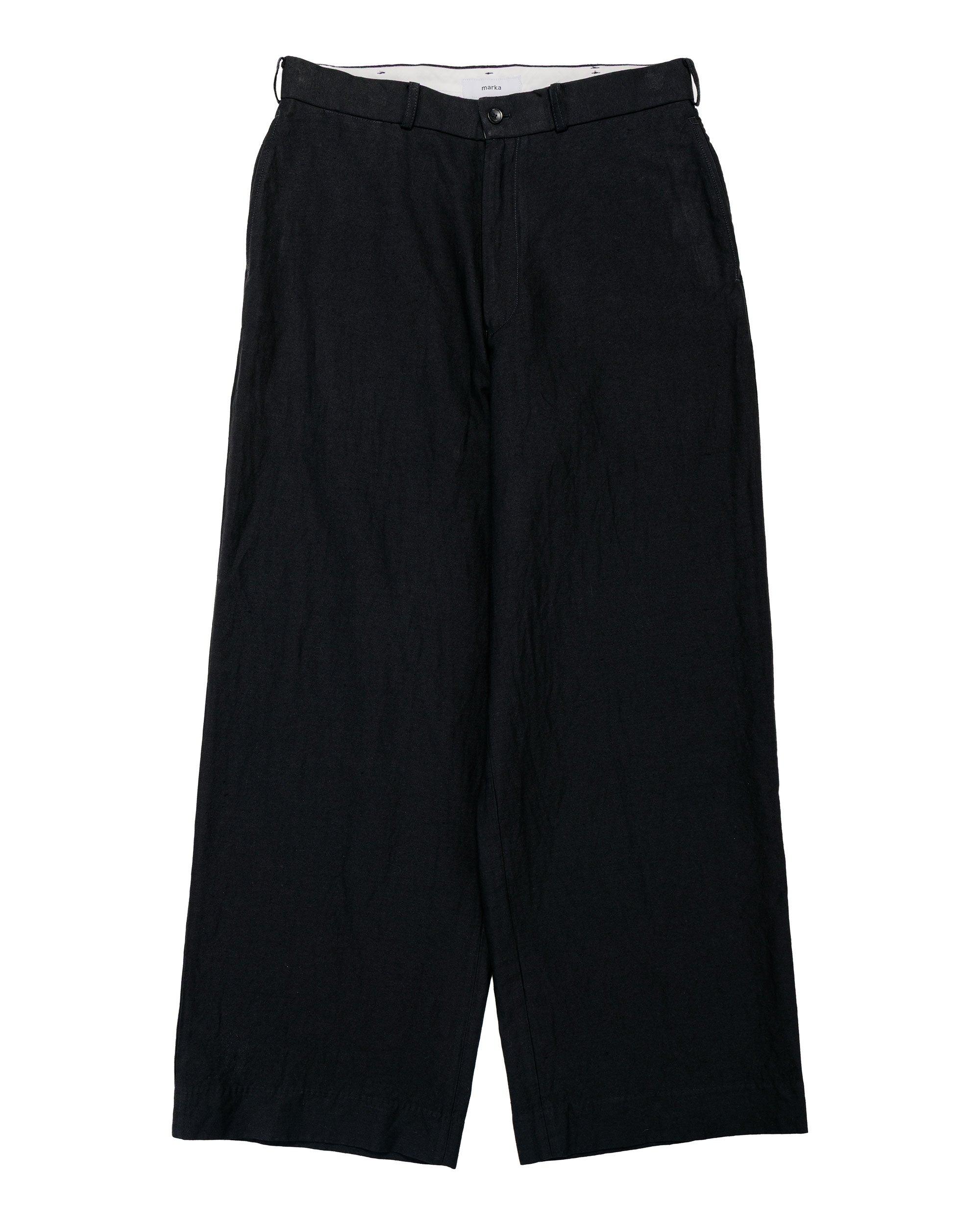 marka Military Slacks Cotton Silk Light Moleskin Black