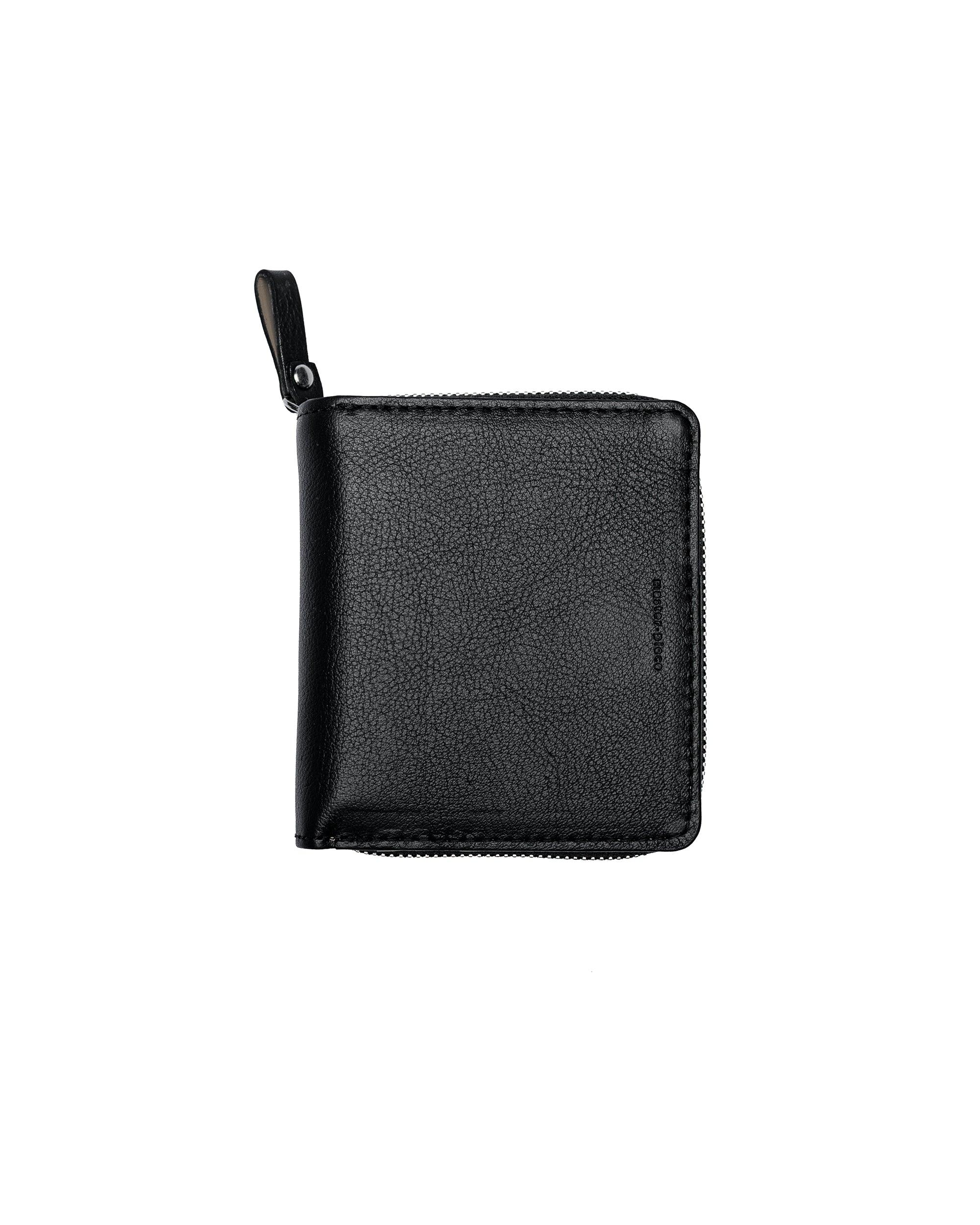 Refine Round Zipper Wallet Black