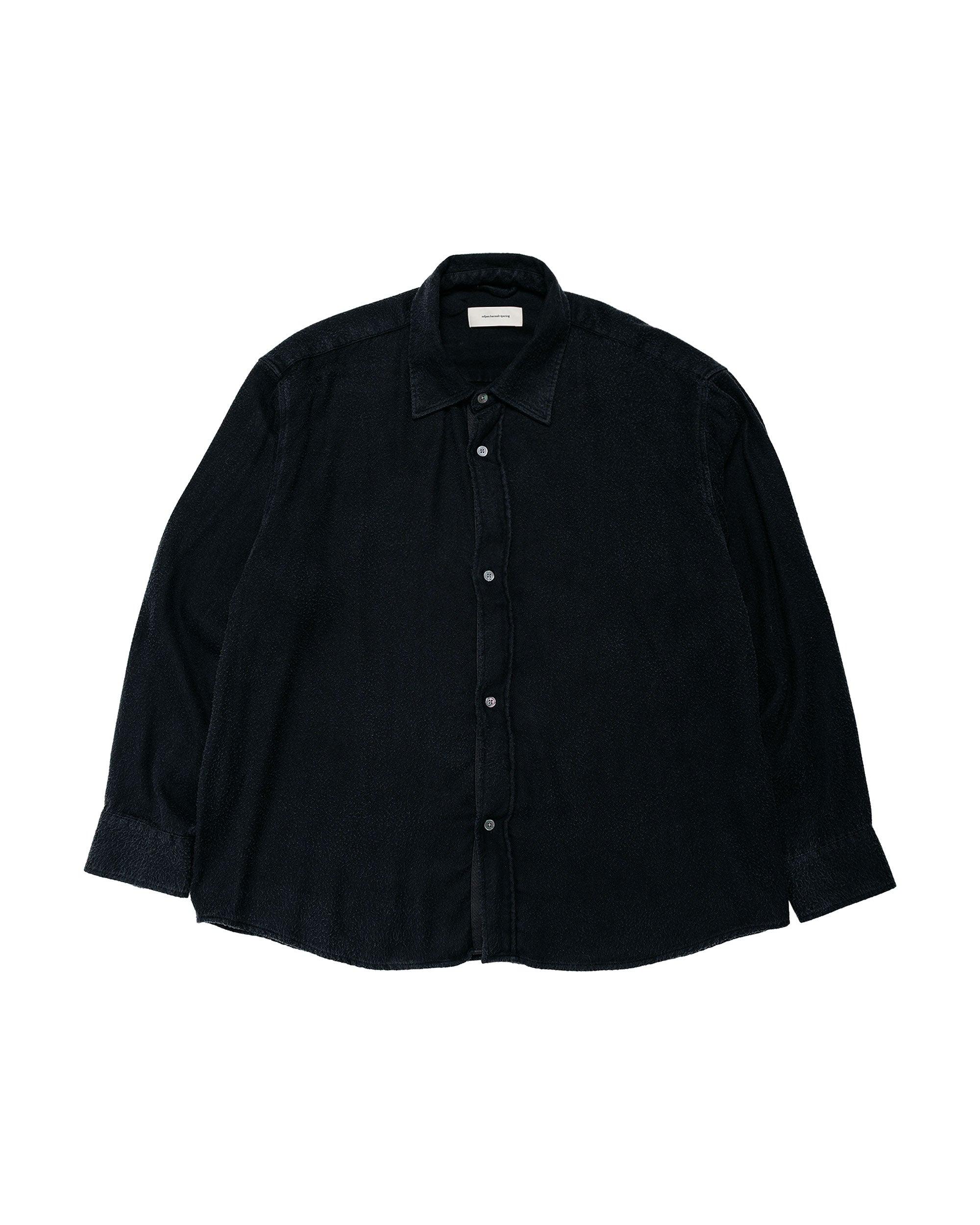 Gambler Shirt Black Fuzz Tencel