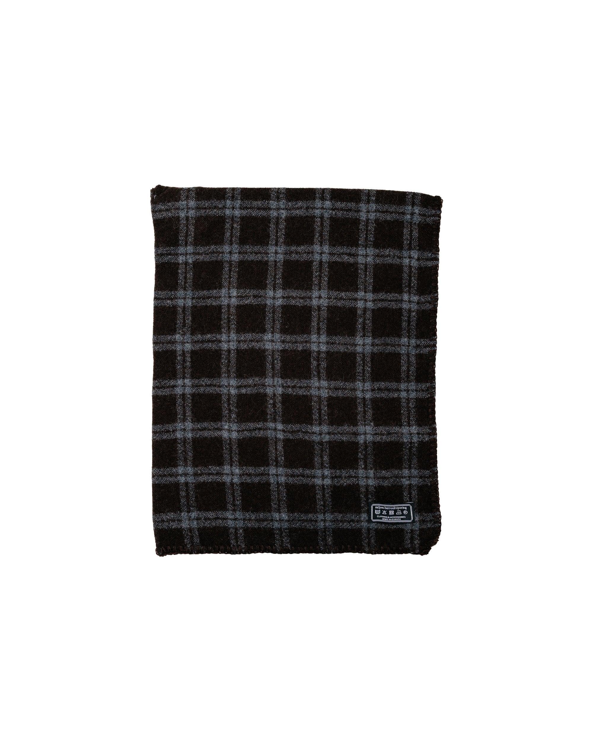 Triangle Scarf Brown Grey Check