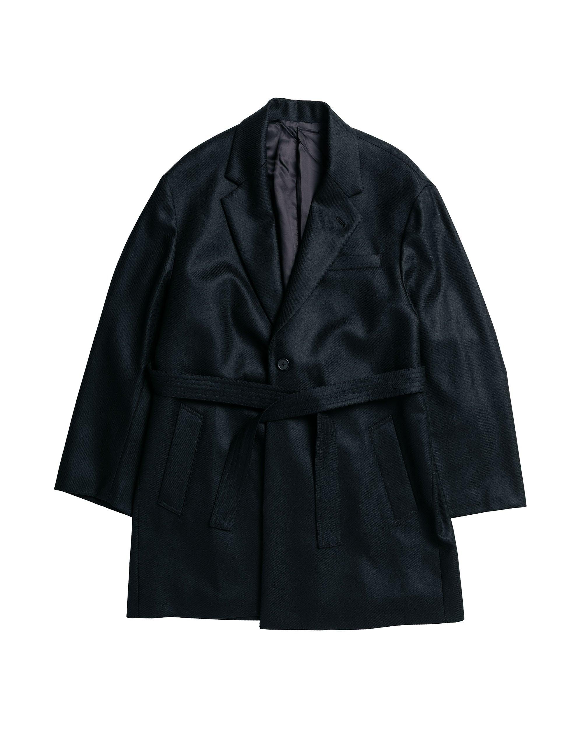 Compressed Flannel Half Coat Black