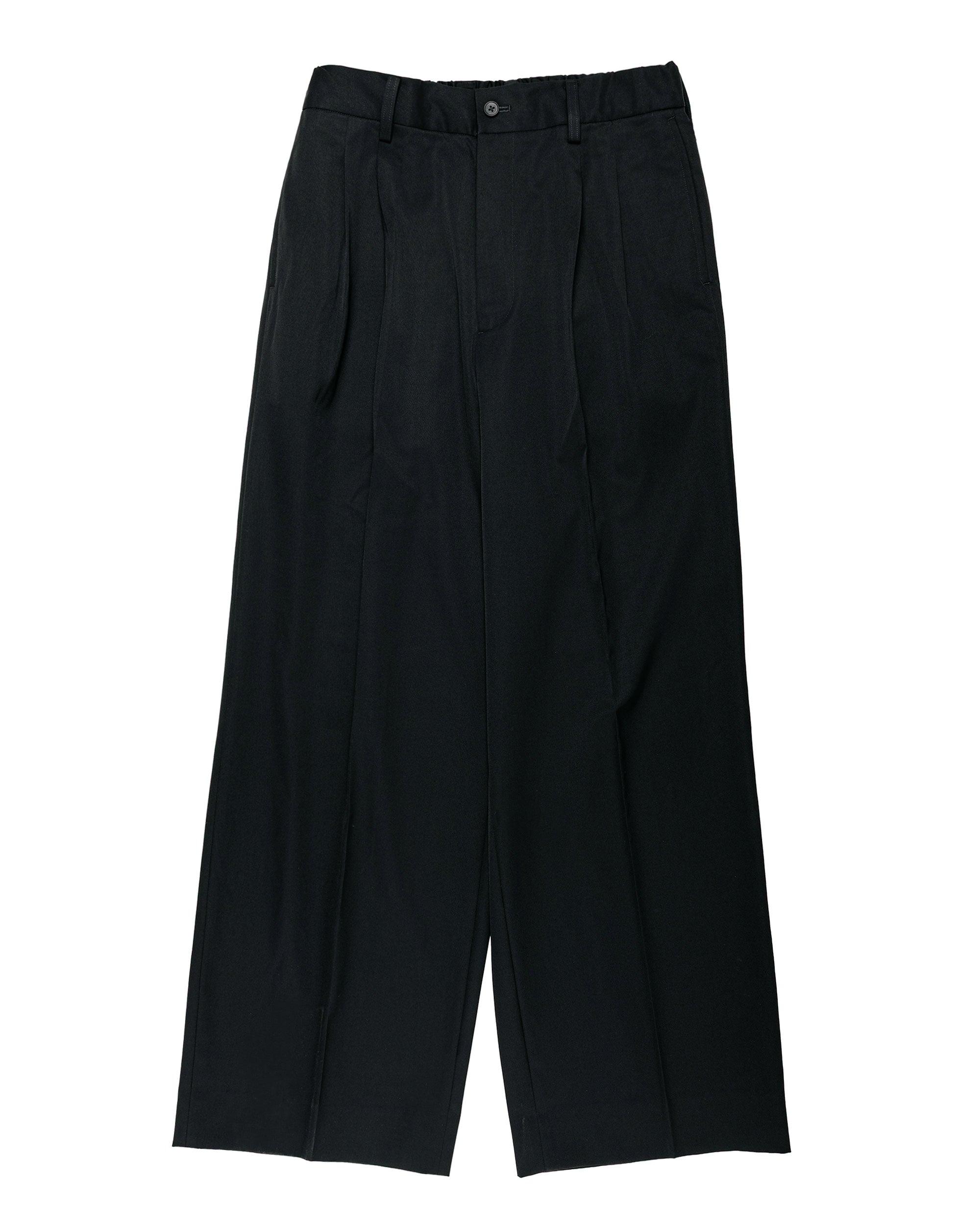 Easy Long Wide Trousers Black
