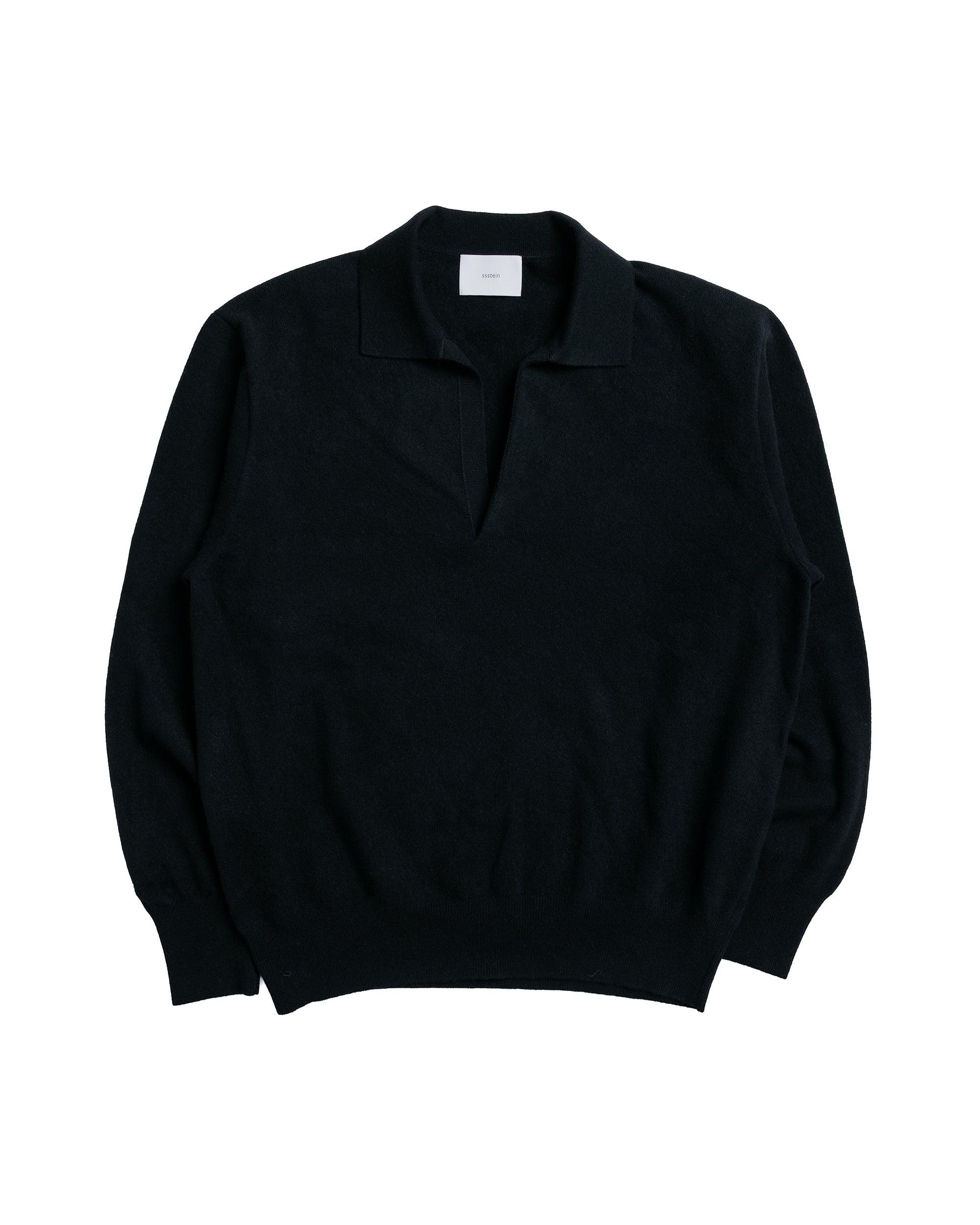 Extra Fine Wool Knit Skipper Black