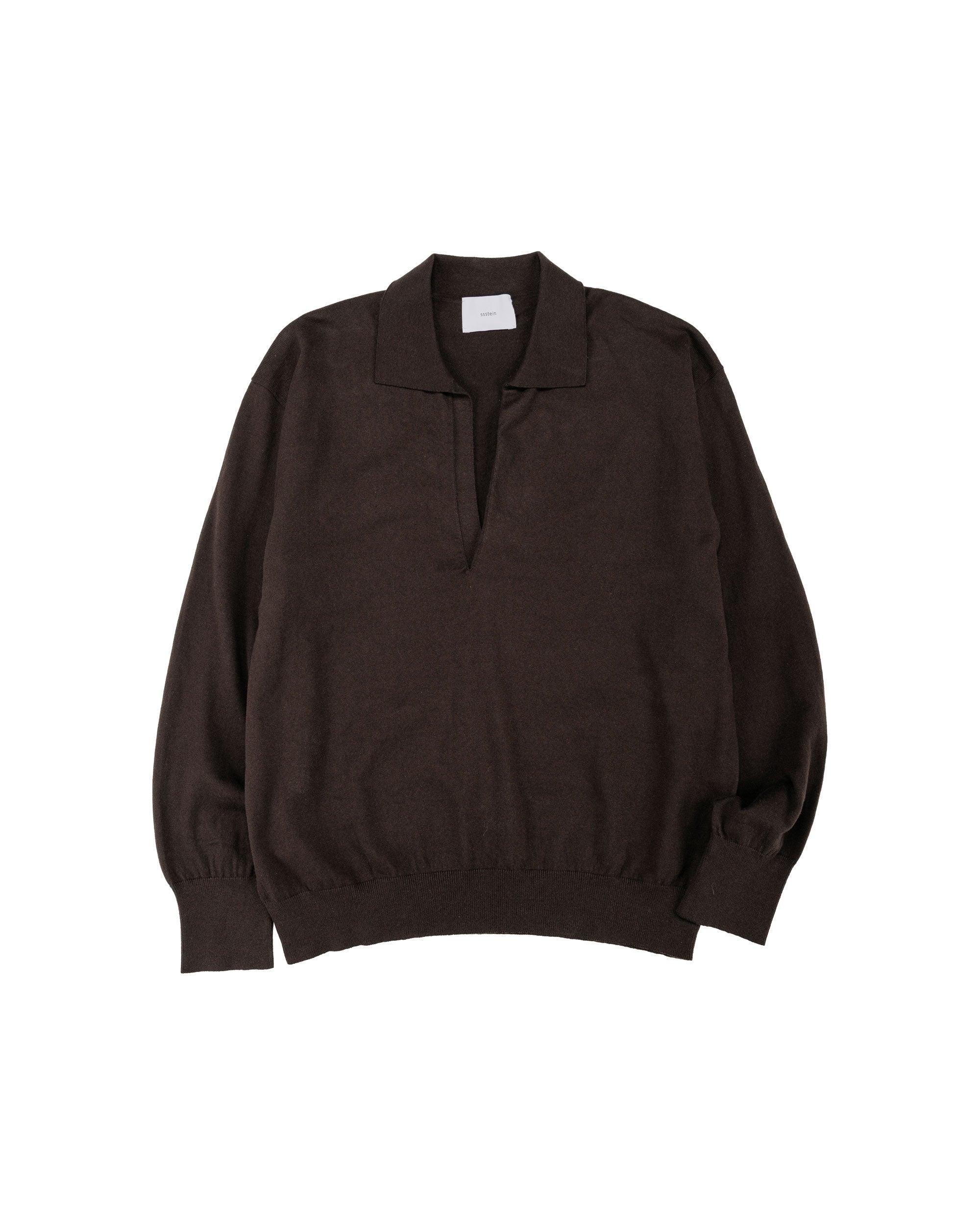 Organic Cotton Knit Skipper LS Dark Brown