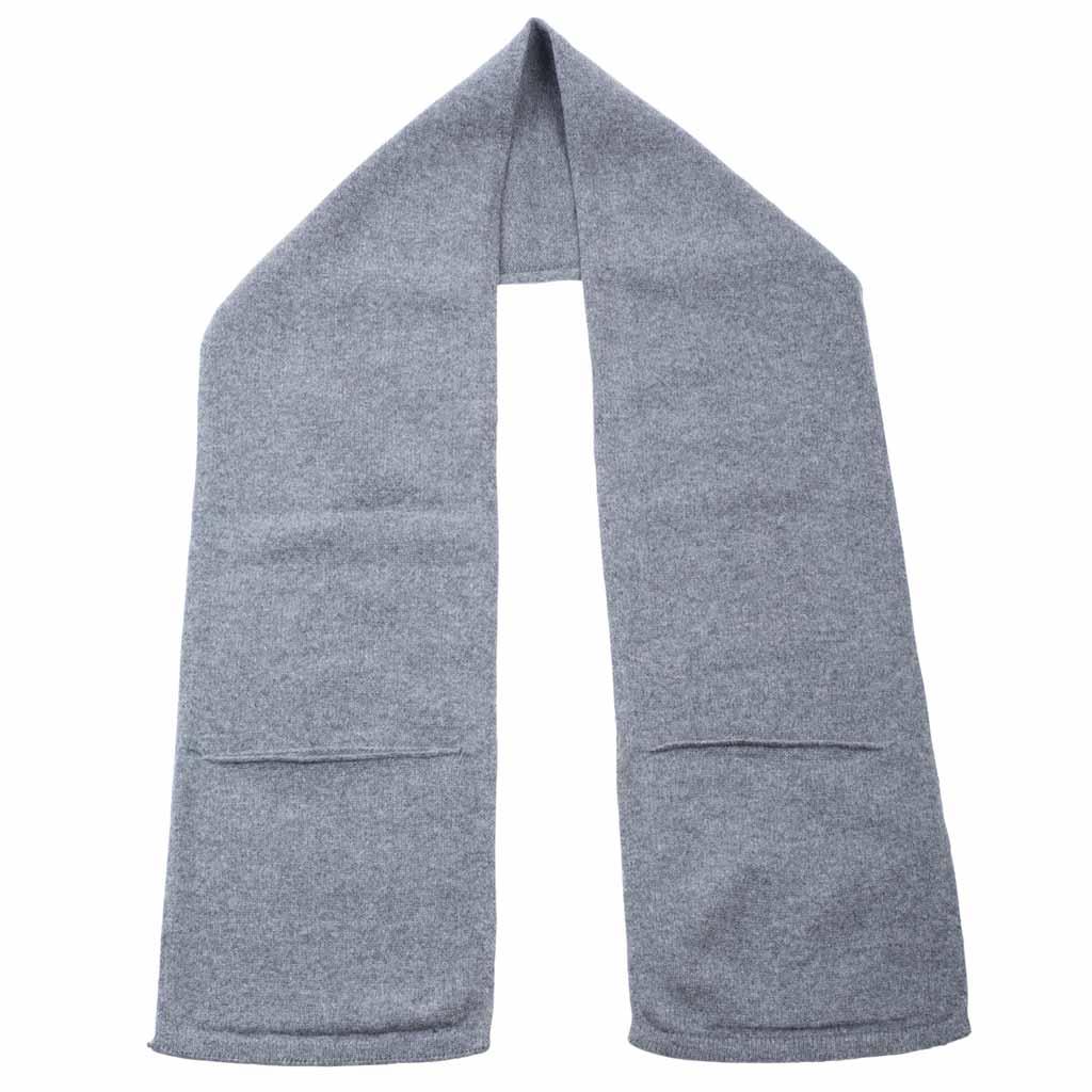 Lambswool Pocket Scarf Grey Mix