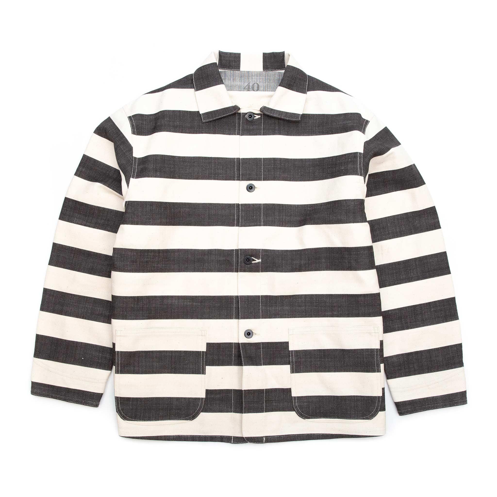 MJ20025 Prisoner Jacket White/Black