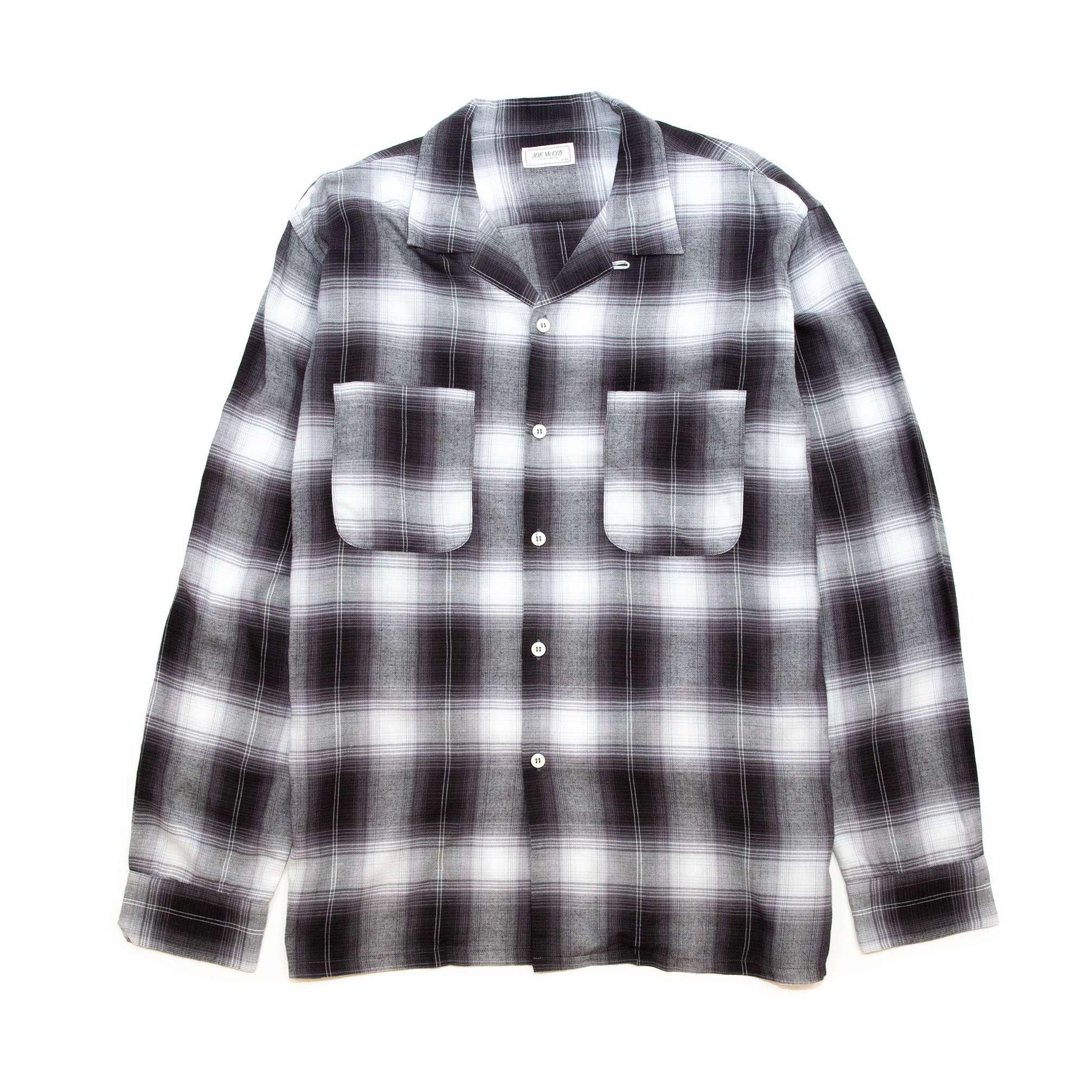 MS20102 Shadow Check Rayon Shirt Silver Grey