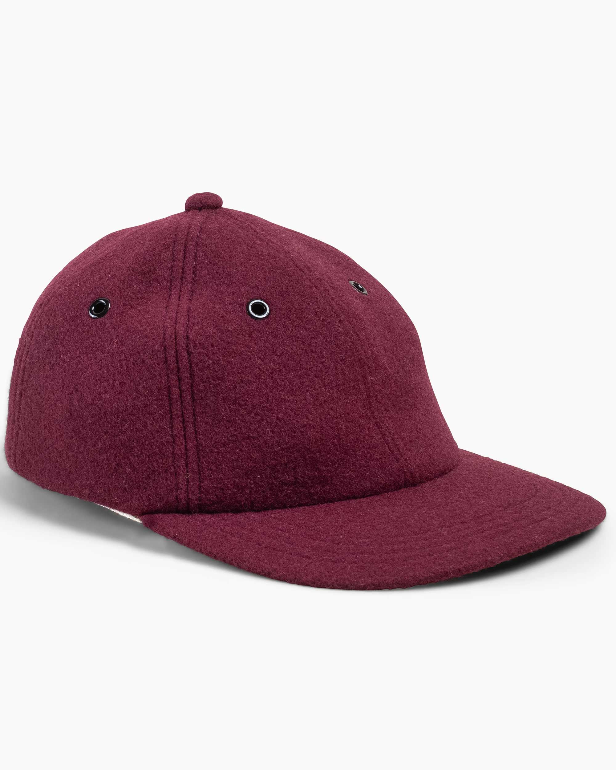 MA22105 Wool Baseball Cap Burgundy