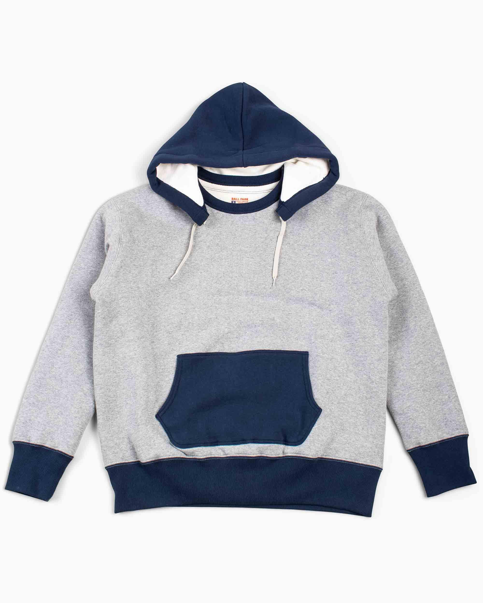 MC20119 Double Face After-Hooded Sweatshirt Grey/Navy