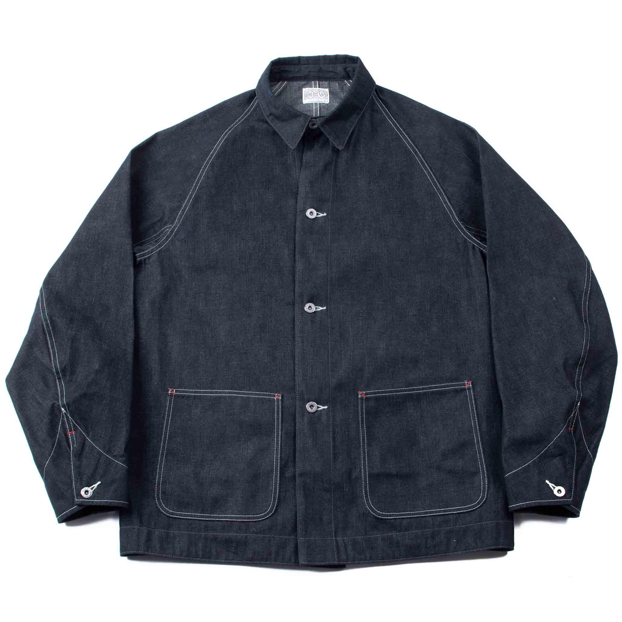 MJ21019 8HU WW2 Denim Chore Coat Indigo