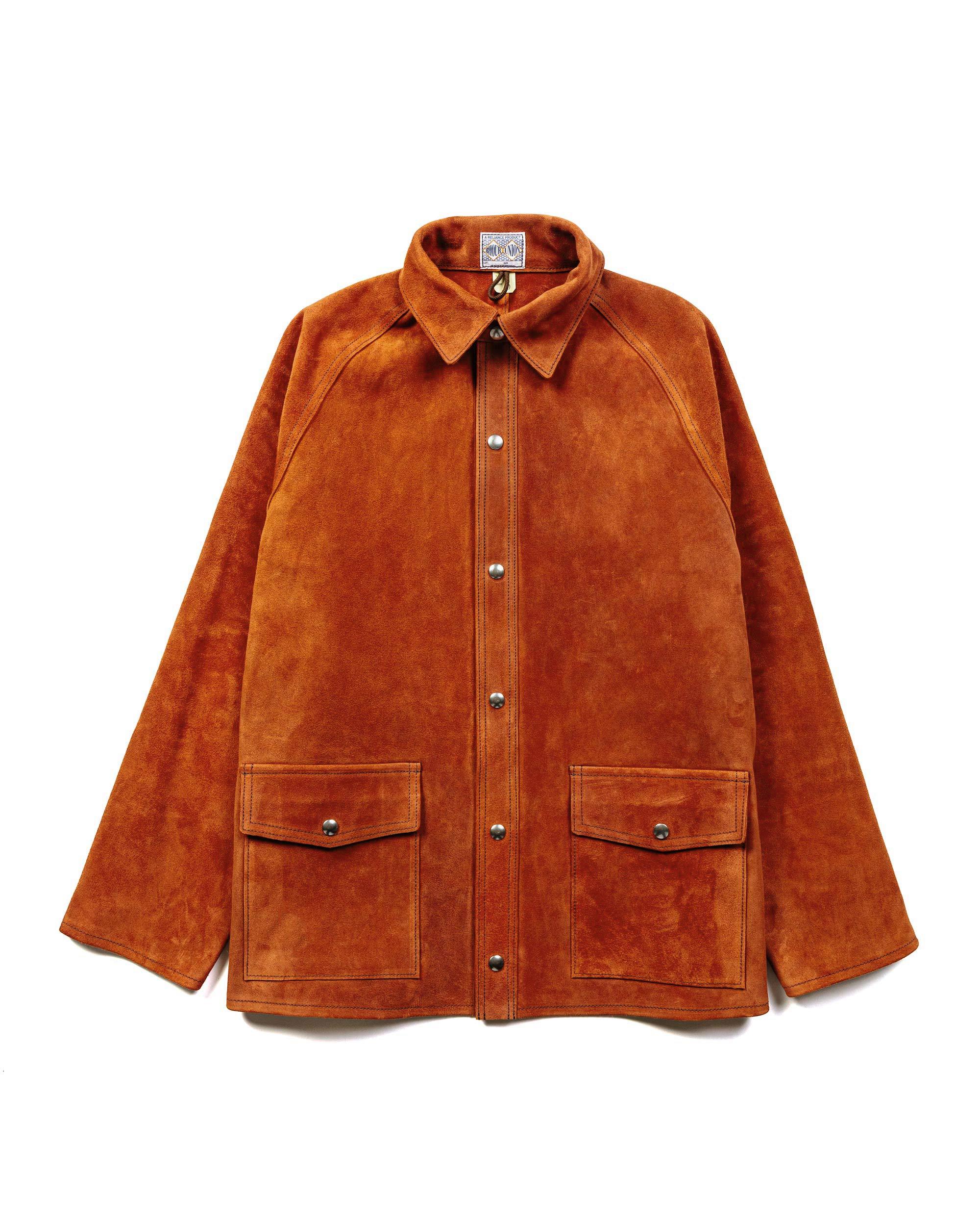 MJ23014 8HU Leather Welder Jacket Brick Red