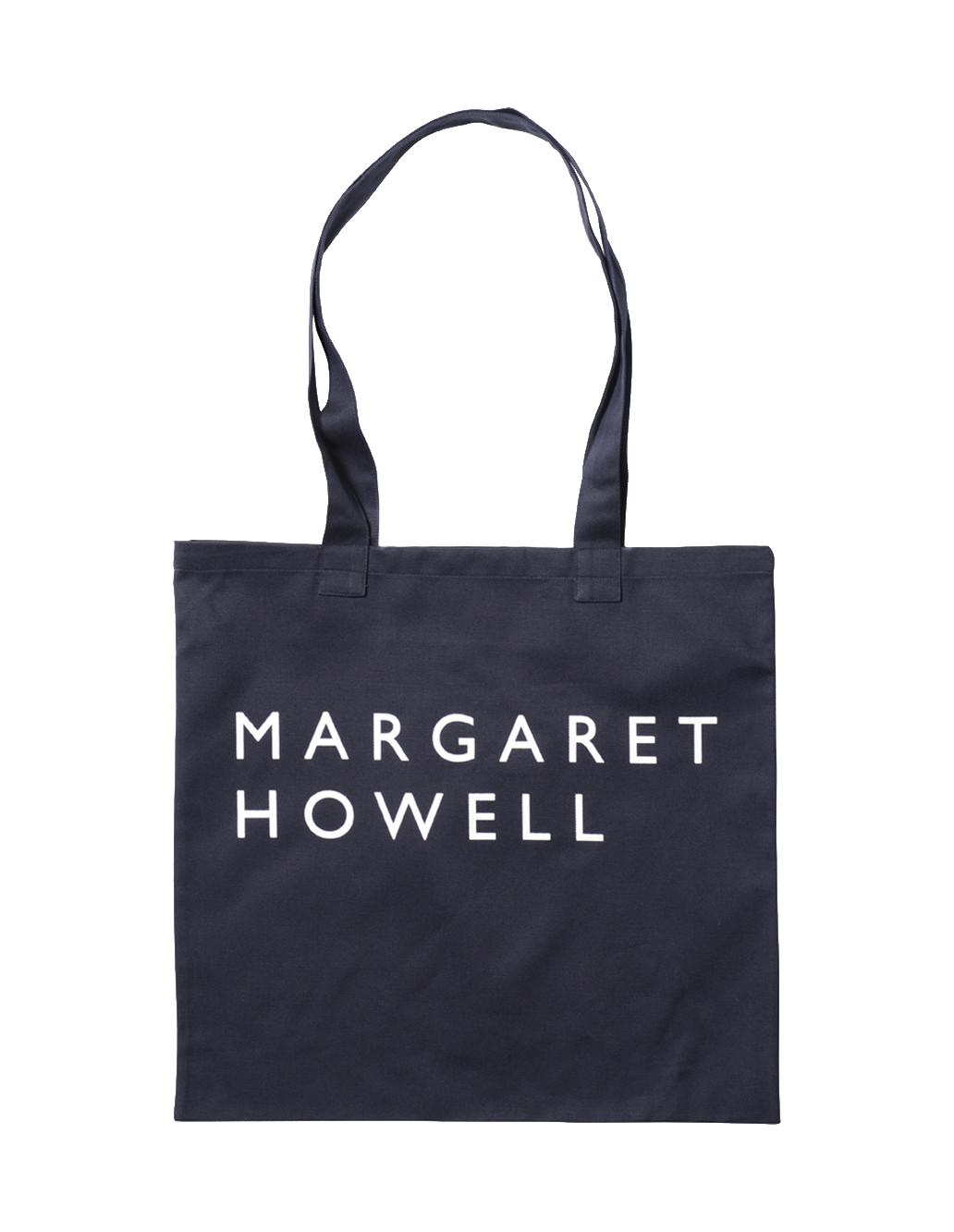 Margaret Howell Logo Bag Cotton Drill Navy