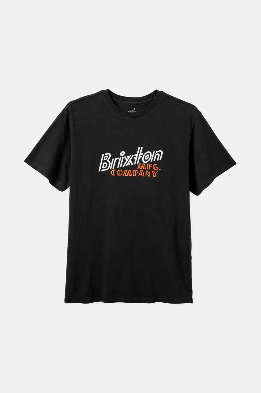 Men's Gustin S/S Standard T-Shirt - Black Worn Wash