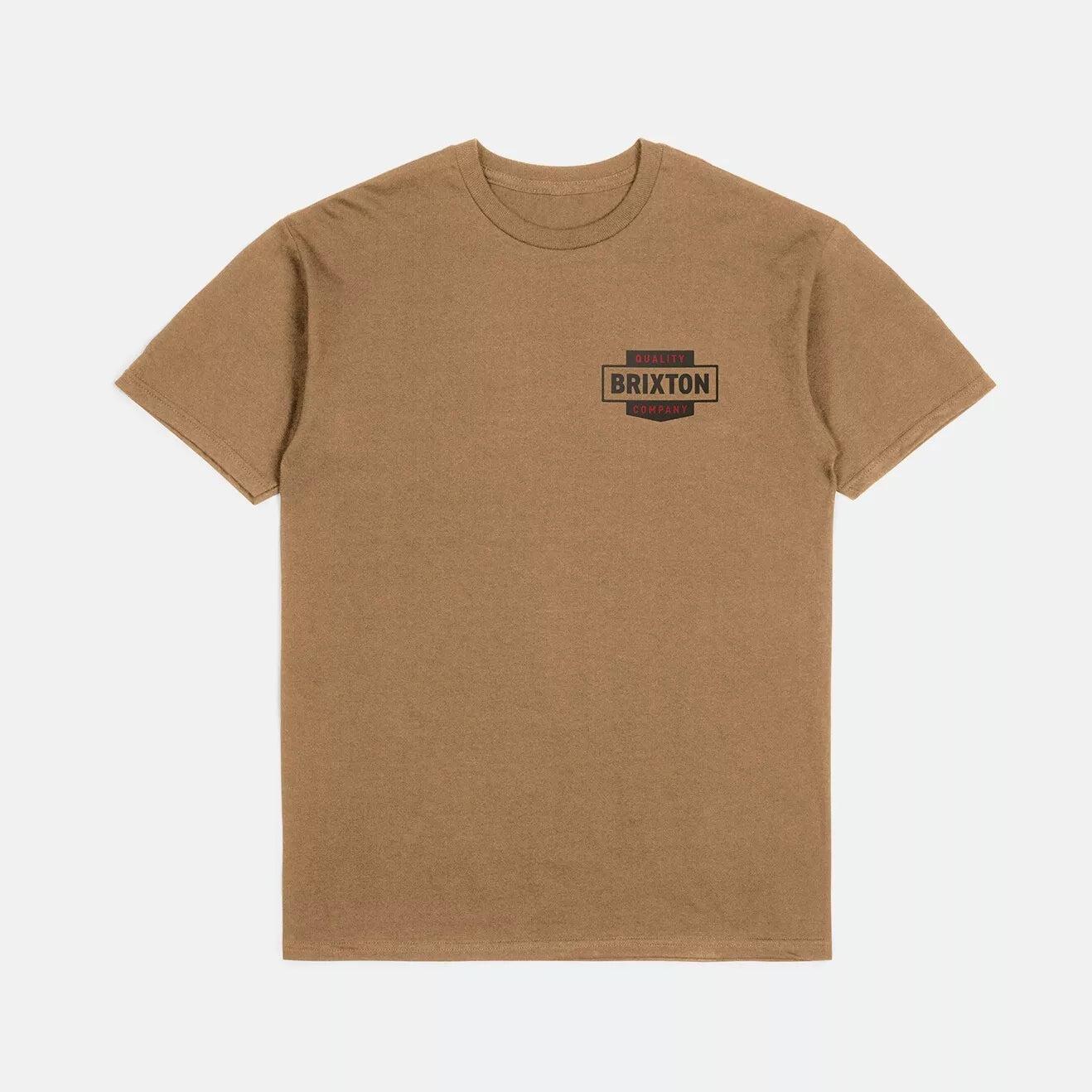 Brixton Men's Osborn S/S Standard Tee Tabacco Brown Worn Wash