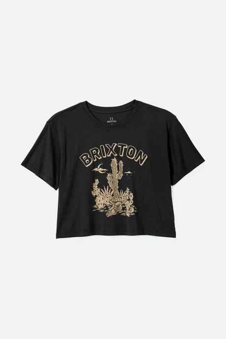 Women's Cactus S/S Boxy Tee - Washed Black