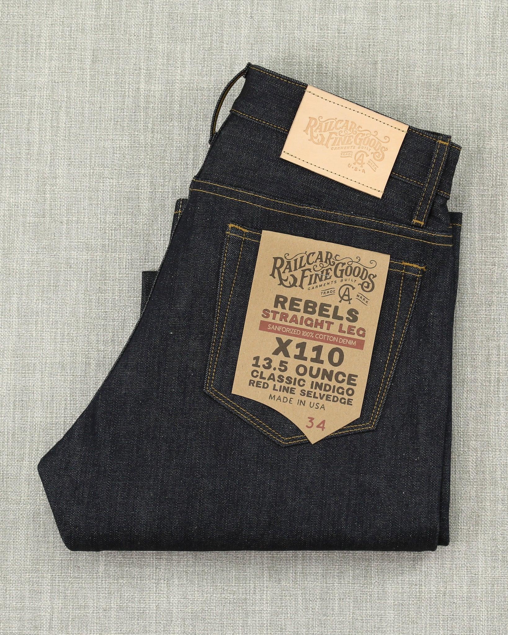 Rebels X110 Modern Straight Leg 13.5 Oz Classic Indigo Selvedge