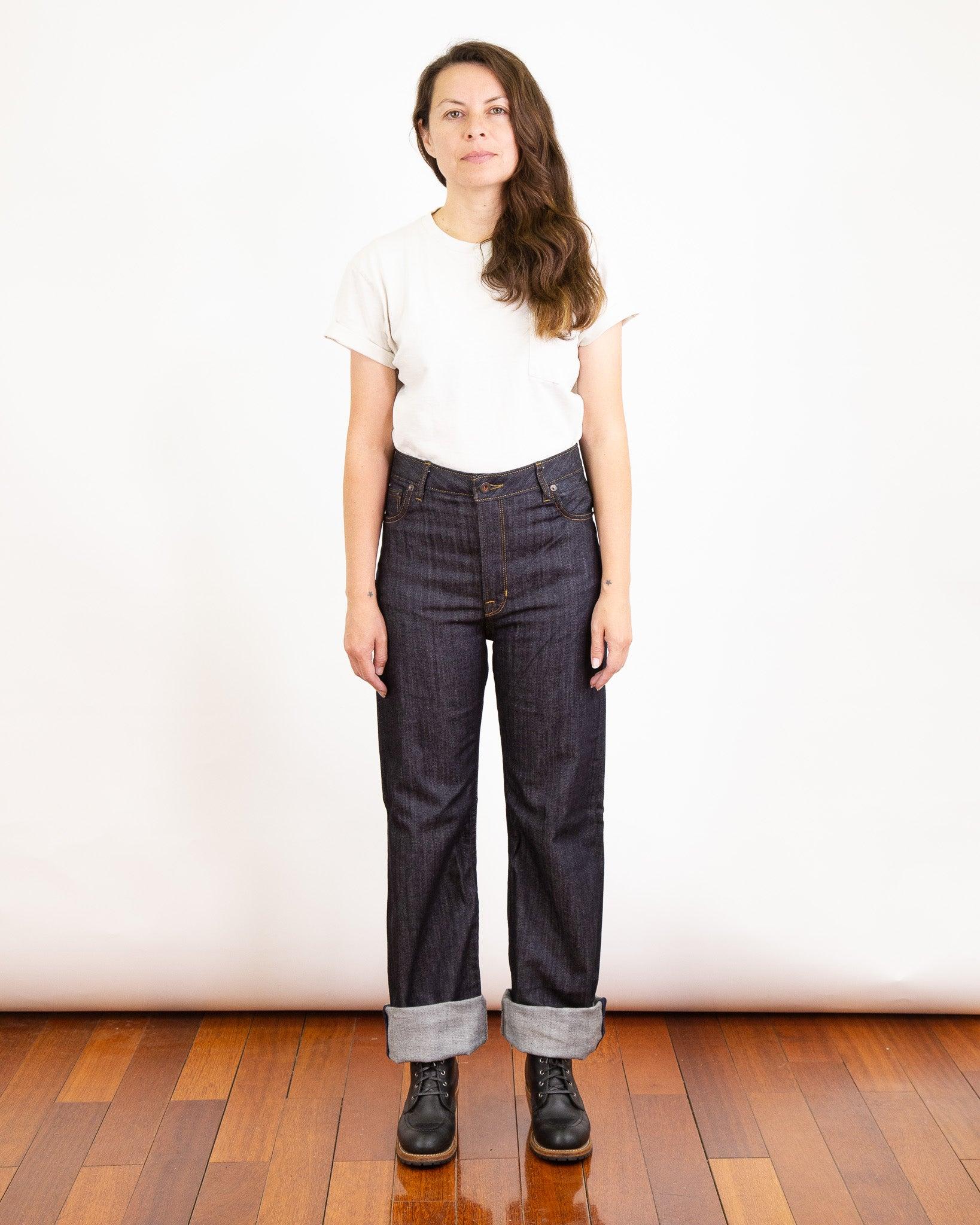 Drifter Indigo Stretch Medium High Waist Straight Leg