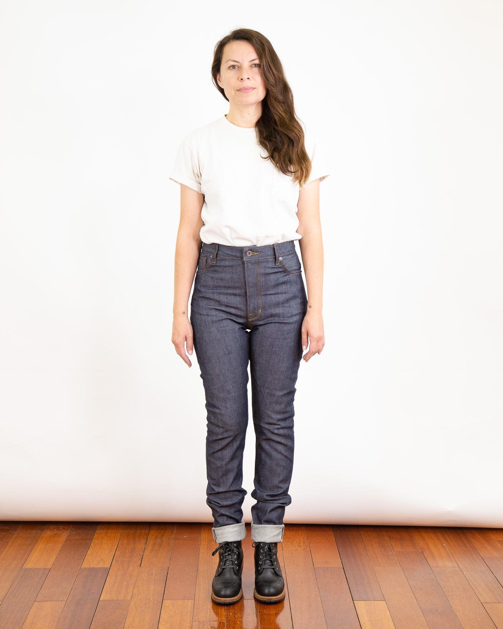 Vixen Pure Natural Indigo Selvedge 4 Way Stretch Medium High Waist Skinny