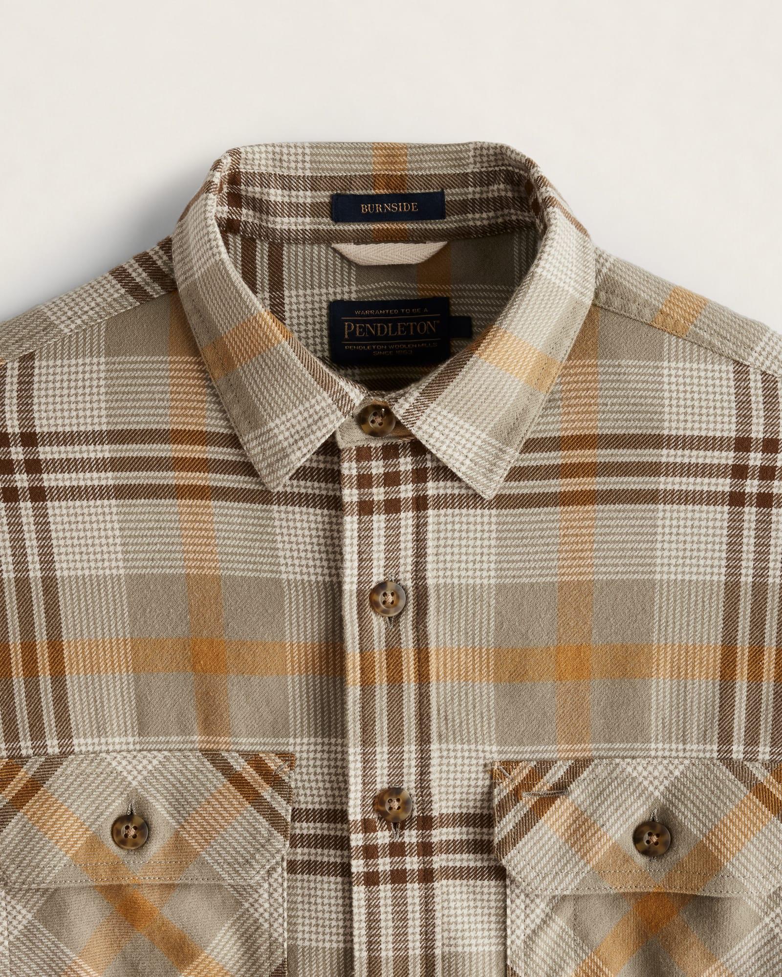 Burnside Shirt - Tan/Brown/Grey Plaid (RA1150-79573)