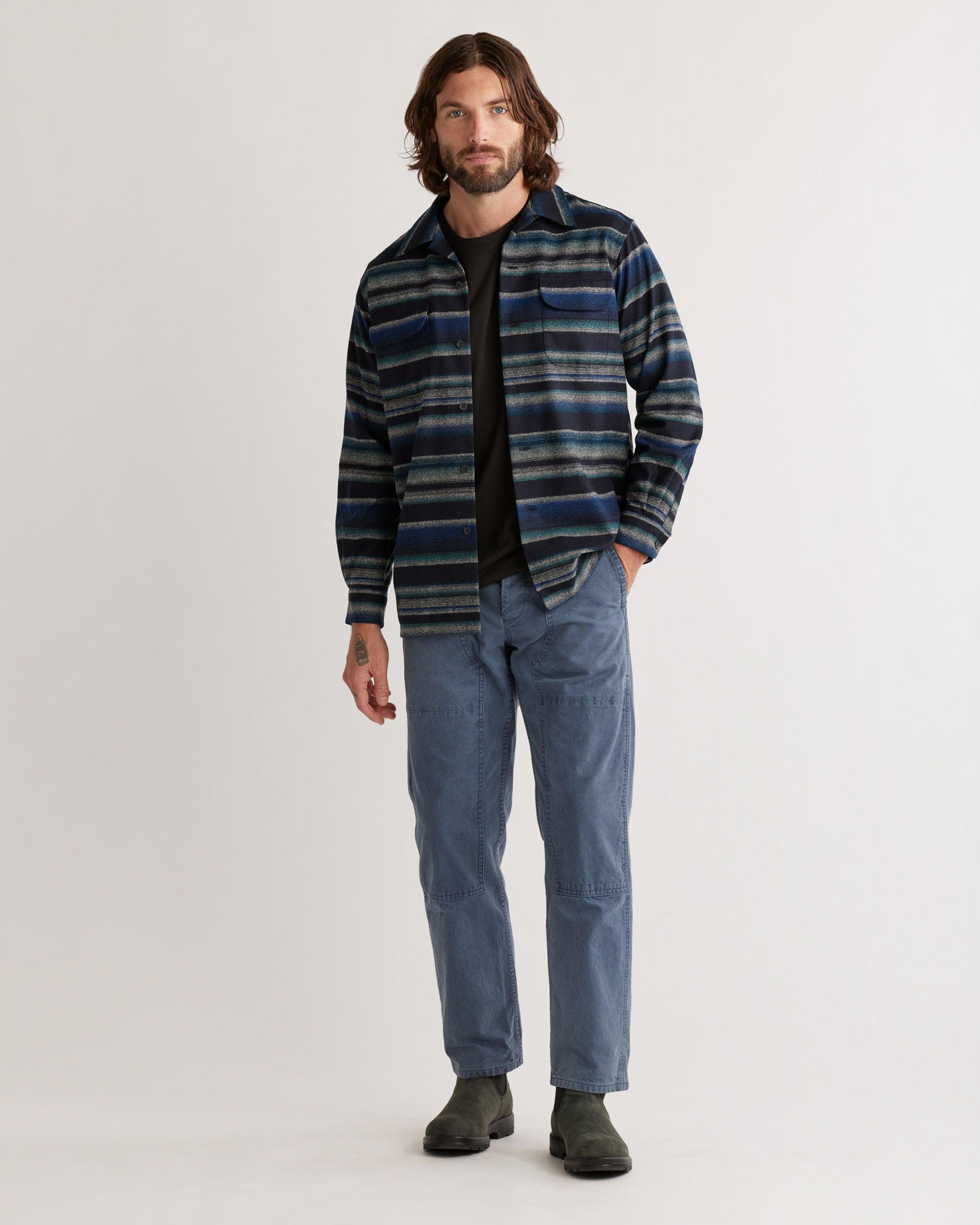 Men's Board Shirt Blue Serape Stripe - RA733-32653
