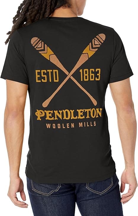 Men's Paddle Graphic Tee - Black/Brown
