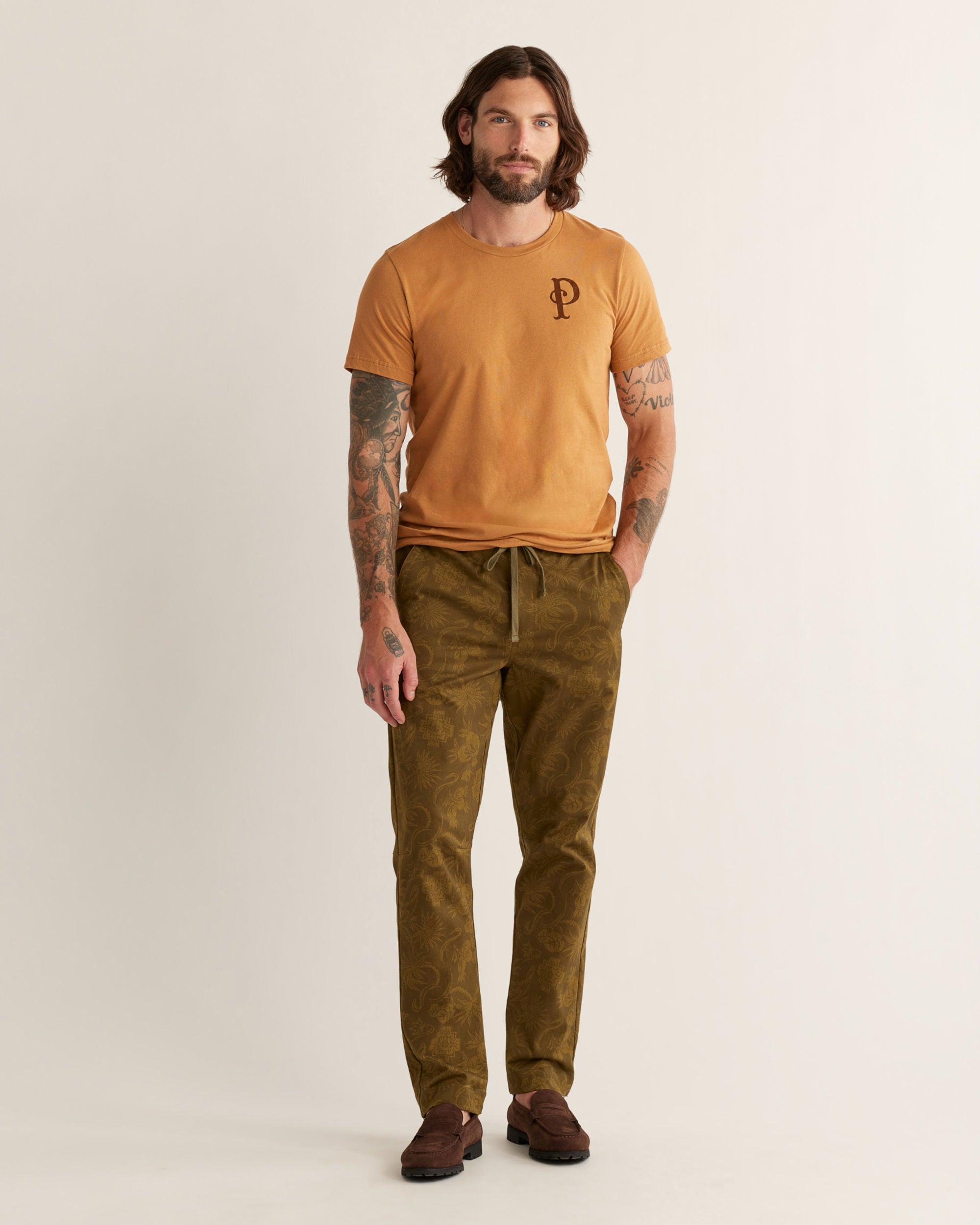 Men's Paddle Graphic Tee - Toast/Brown