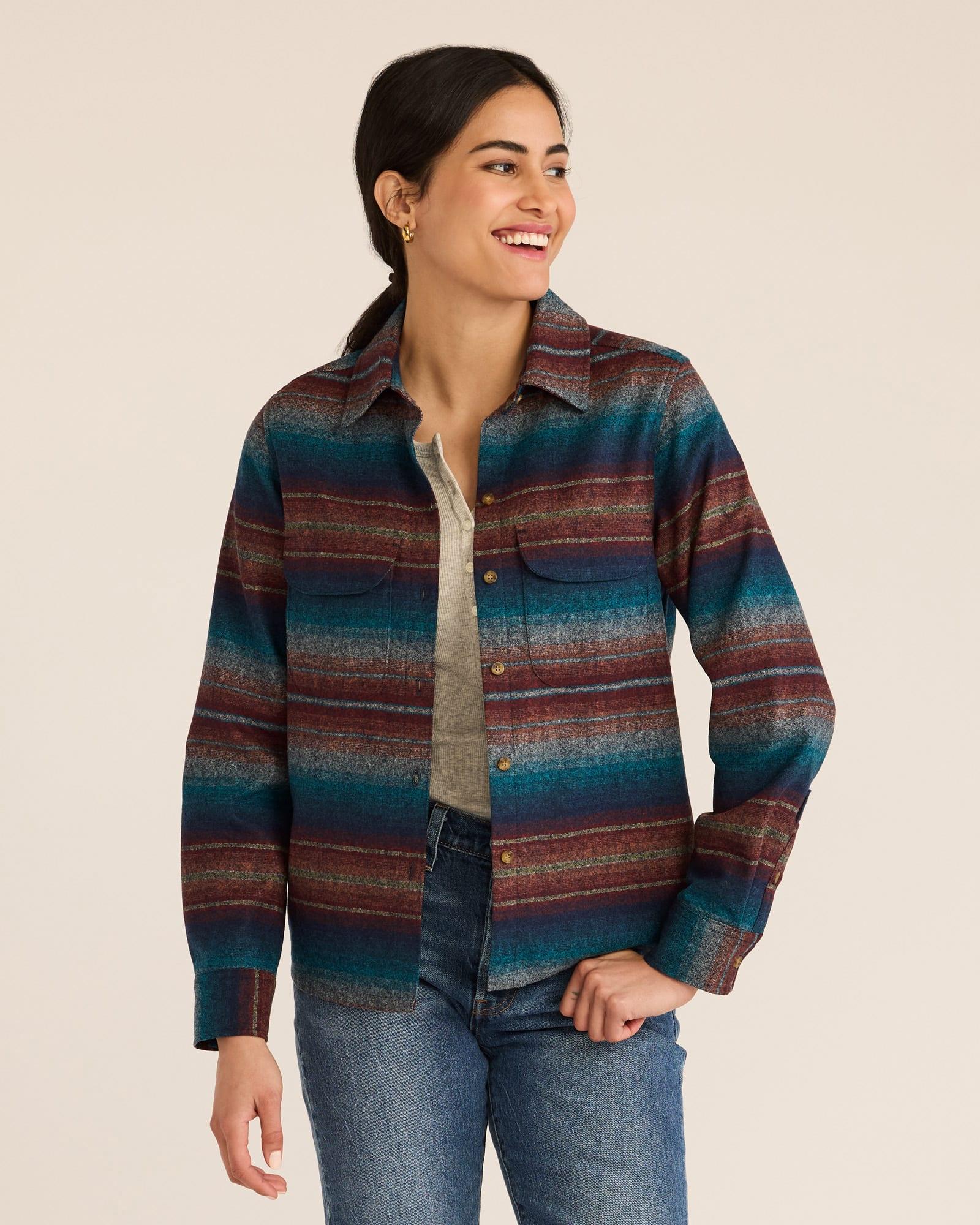 Women's Board Shirt - Blue Multi Stripe (TM586-32677)