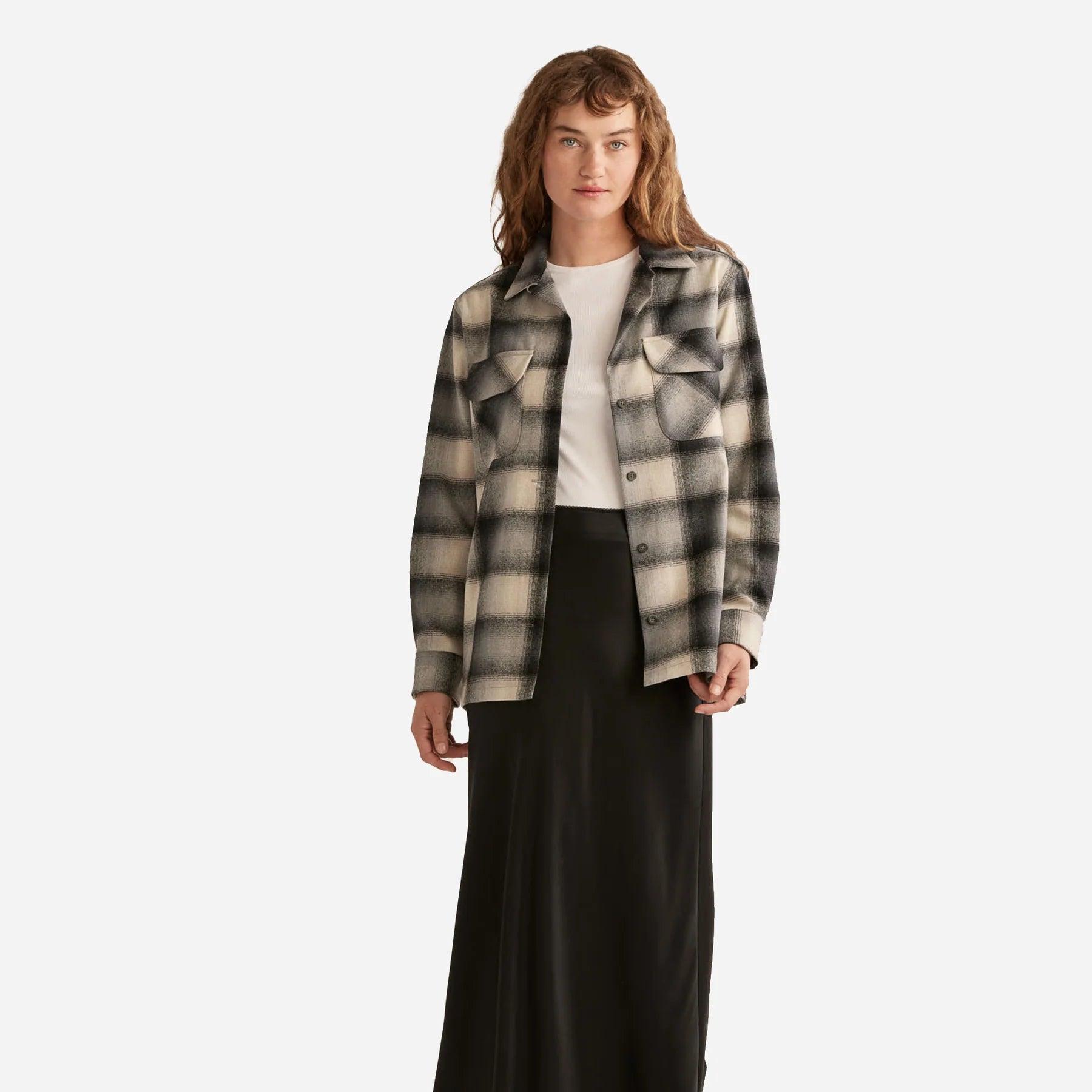 Women's Boyfriend Board Shirt - Tan/Slate Ombre (TM470-32633)