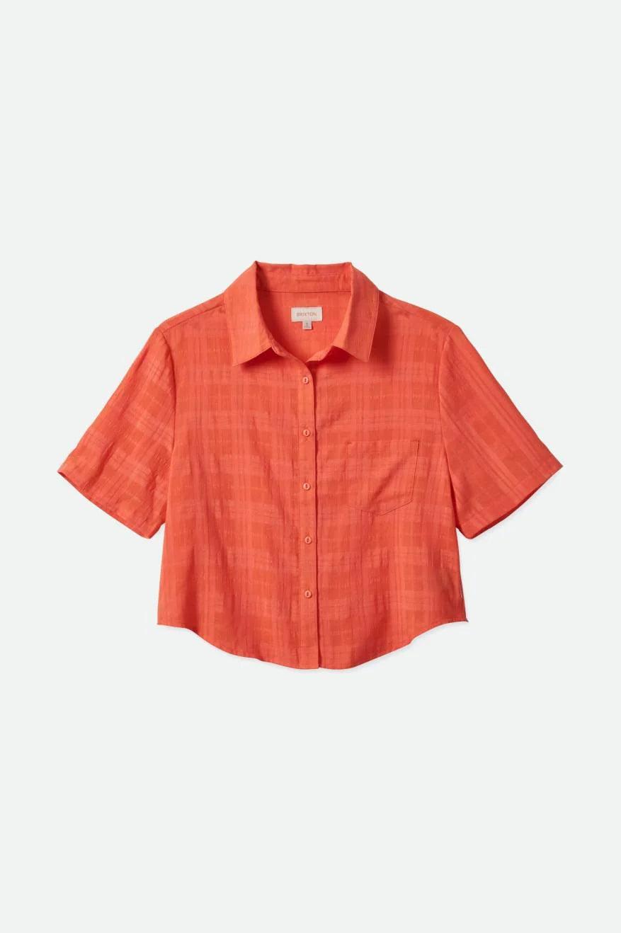 Women's Leon Boxy S/S Woven - Deep Sea Coral
