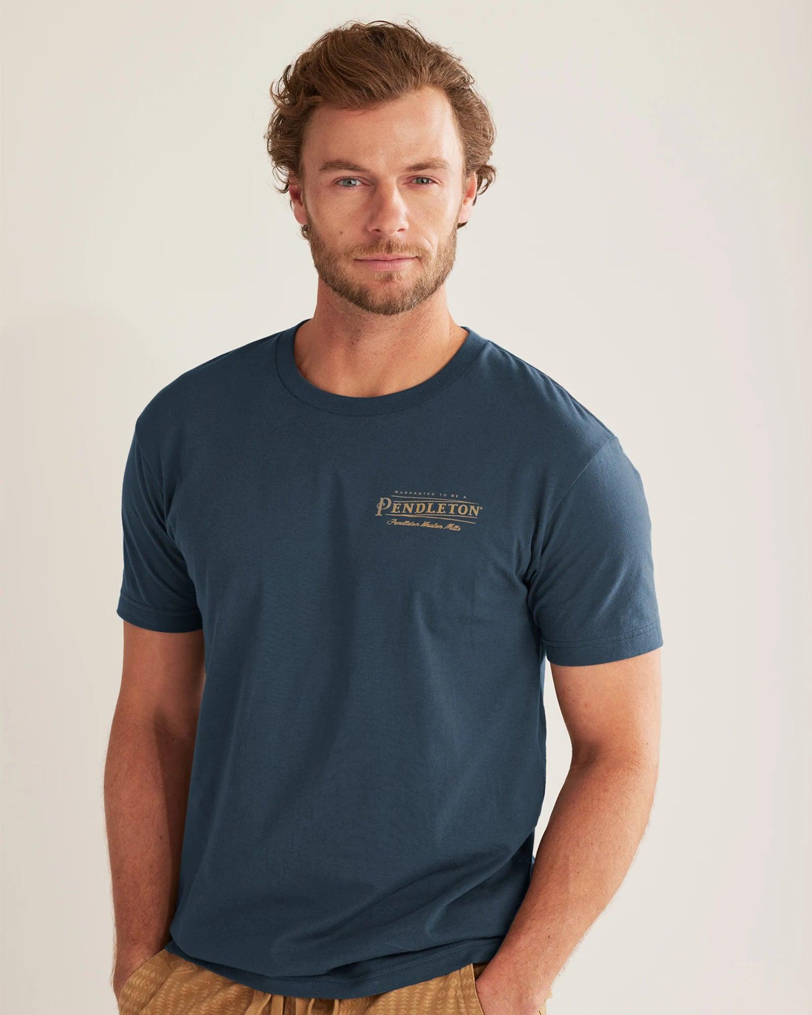 Men's Vintage Logo Graphic Tee - Navy/Gold