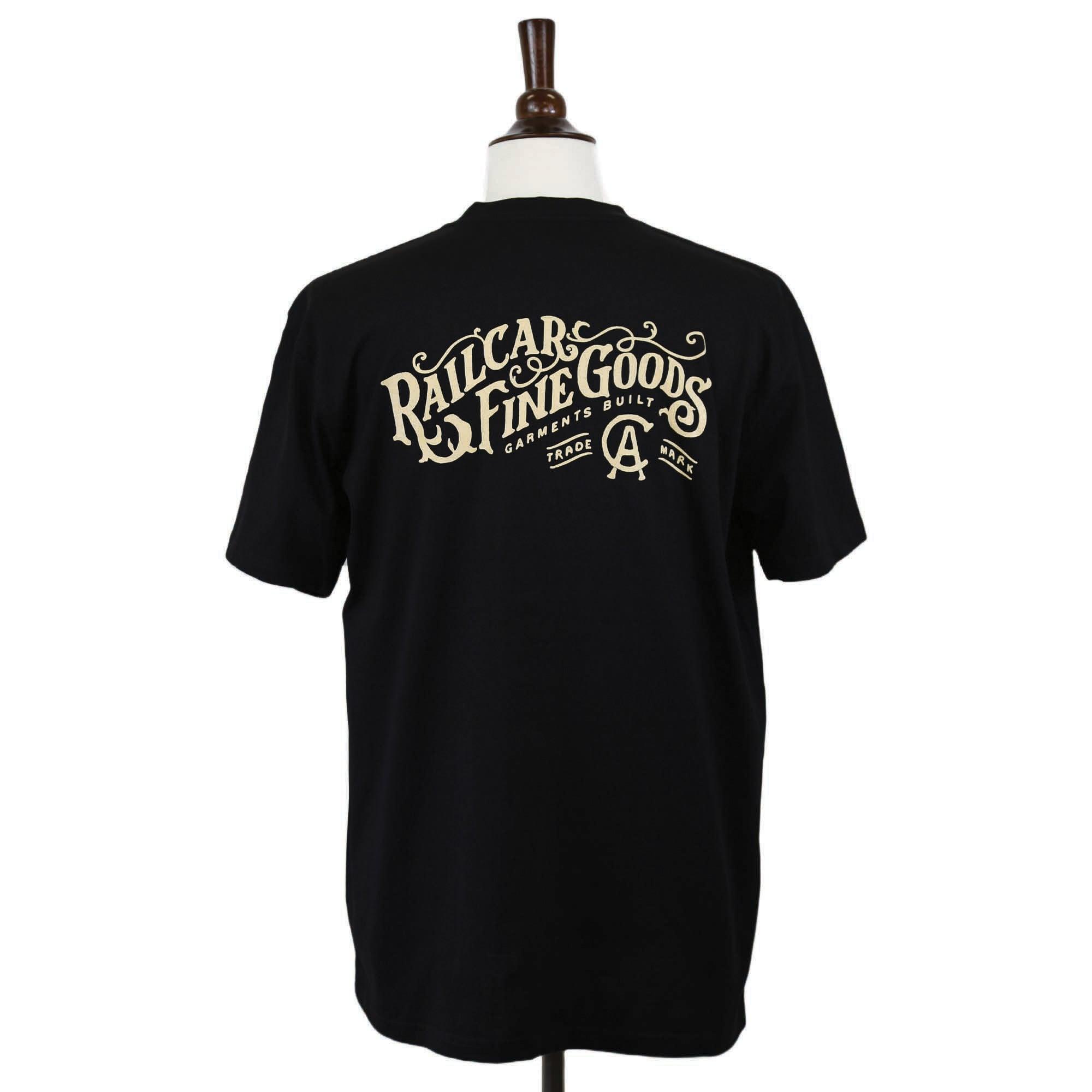 Men's Typography Logo Black Tee Shirt