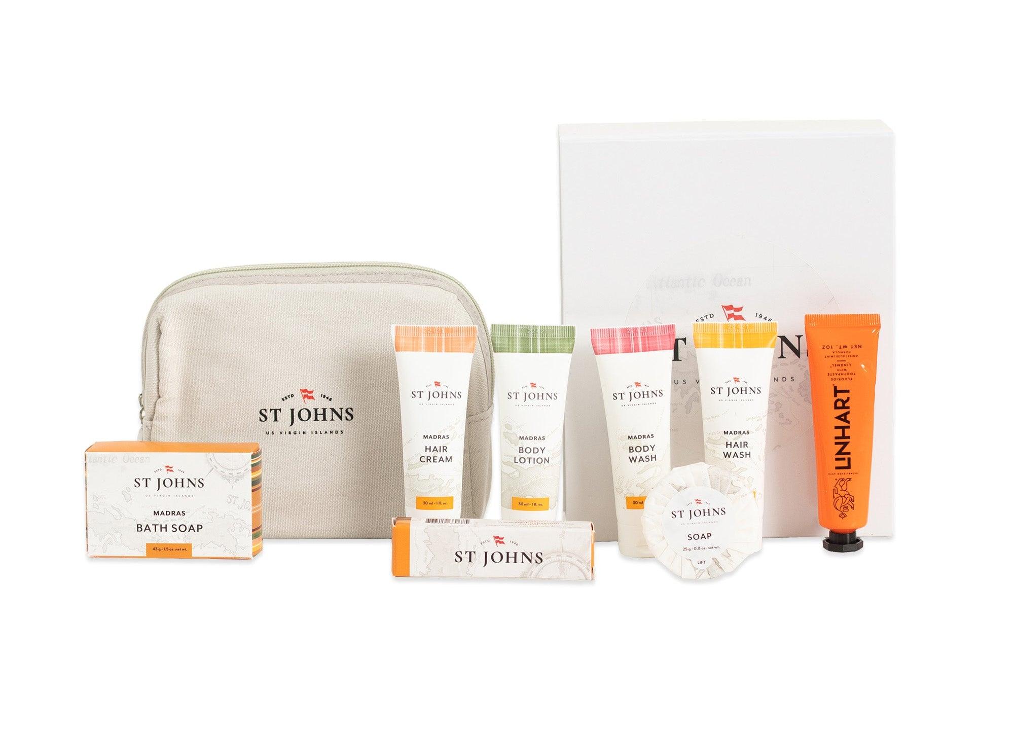 Travel Size Madras Dopp Kit with Mini Spray