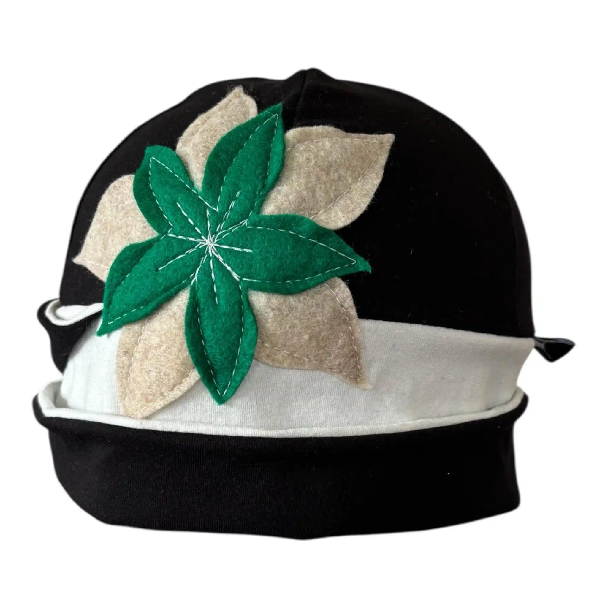 Upcycled Cloche Beanie - Offset Blossom