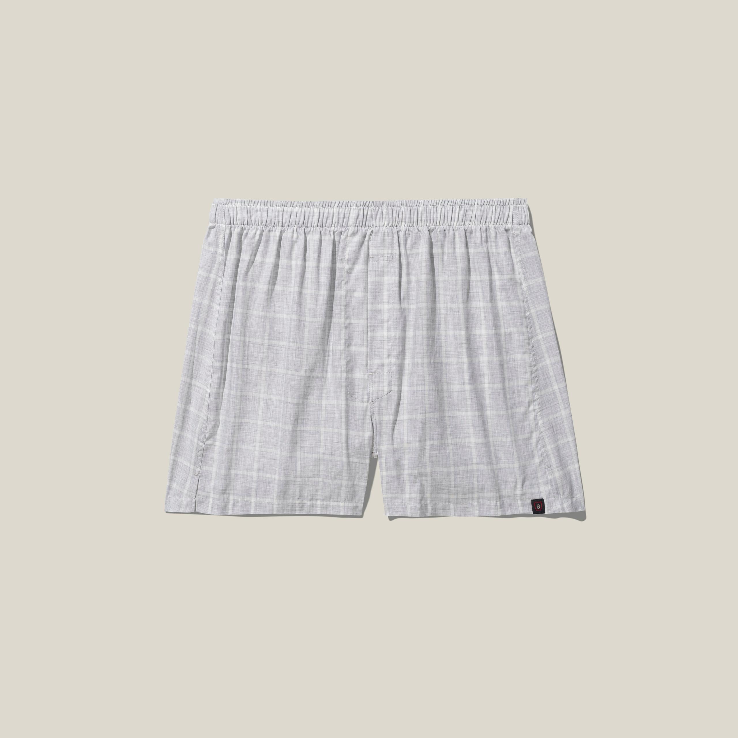 Classic Fit Boxer - Heather Grey Windowpane Print