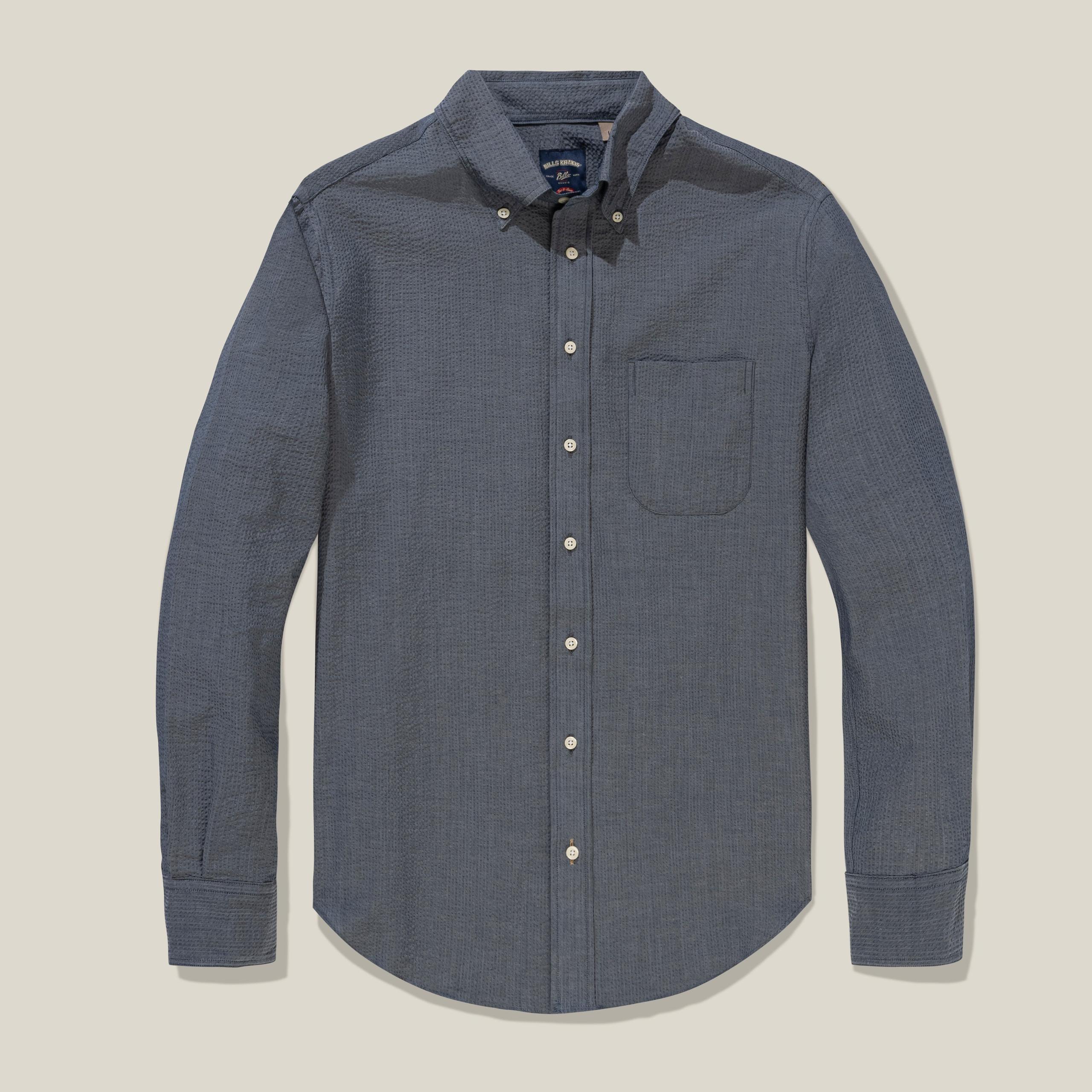 Chambray Seersucker Shirt – Standard Fit