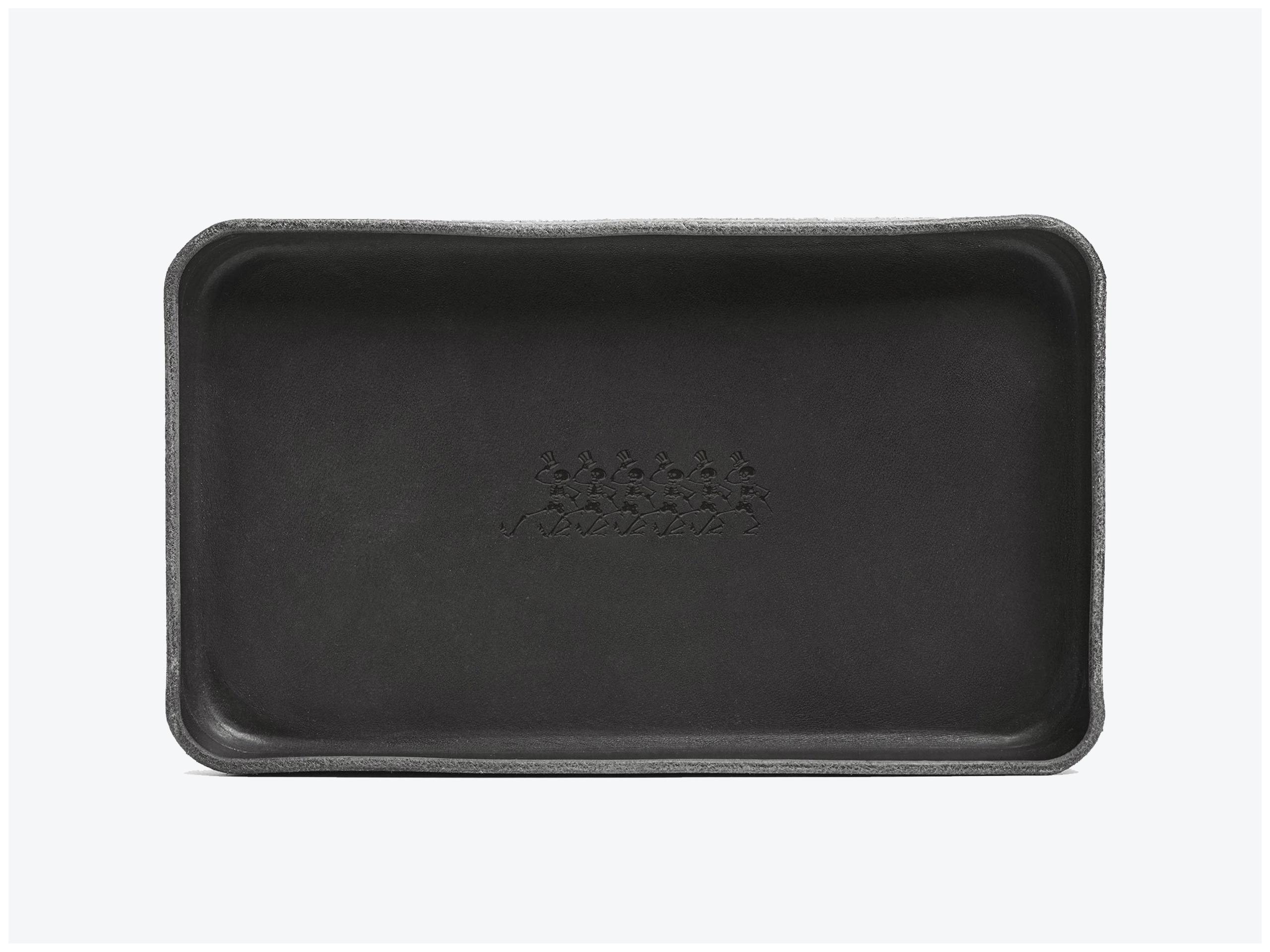 No. 309-GD Leather Valet Tray Skel, Black