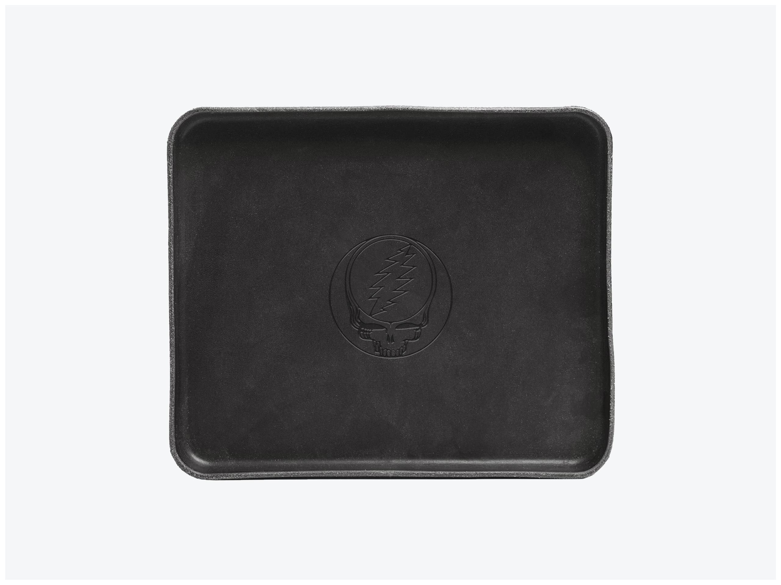 No. 471-GD Large Leather Valet Tray Stealie, Black