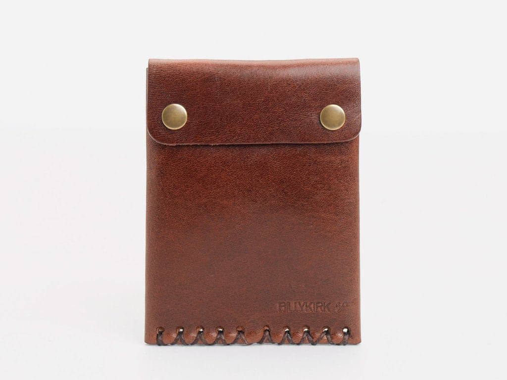 No. 092 Card Case with Snaps, Tan